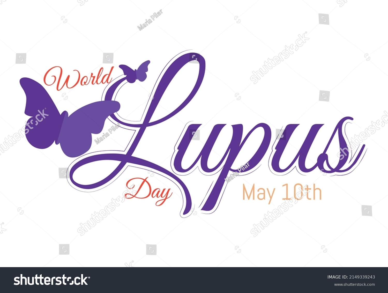 Lupus Awareness Day Vector Illustration Purple Stock Vector (Royalty ...