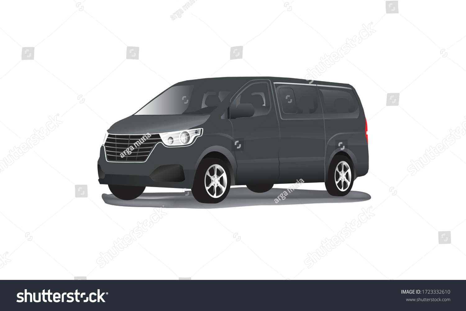 SVG of luxurious modern 3d h1 grand royale mpv multi purpose vehicle, gmc, chevy passenger van for transportaions, delivery and shipping service logo template, for europe, asia, korea, us and others svg