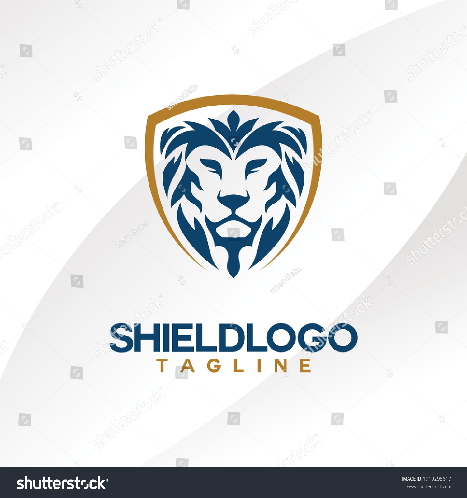 Luxury Modern Shield Vector Logo Stock Vector (Royalty Free) 1919295617