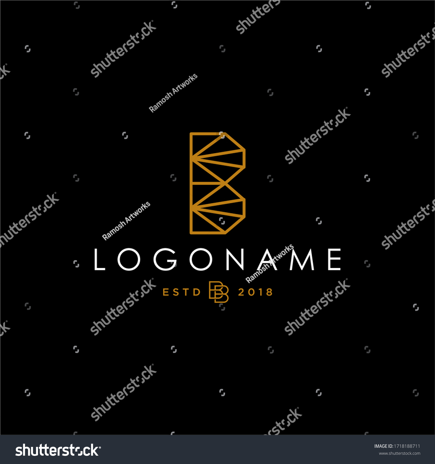 Logotipo De Letra B B De: Vector De Stock (libre De Regalías ...