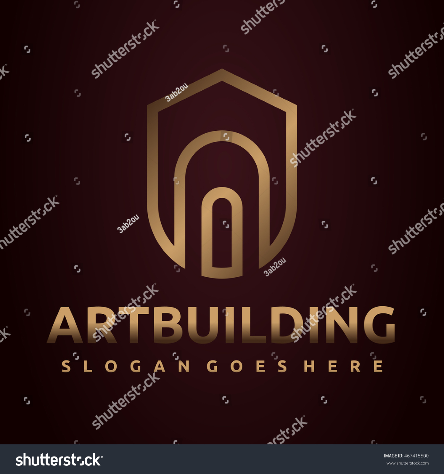 Luxury Building Logo Stock Vector (Royalty Free) 467415500