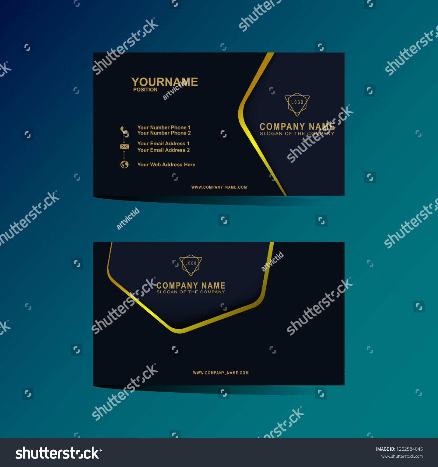 luxury business card design templates graphic stock vector