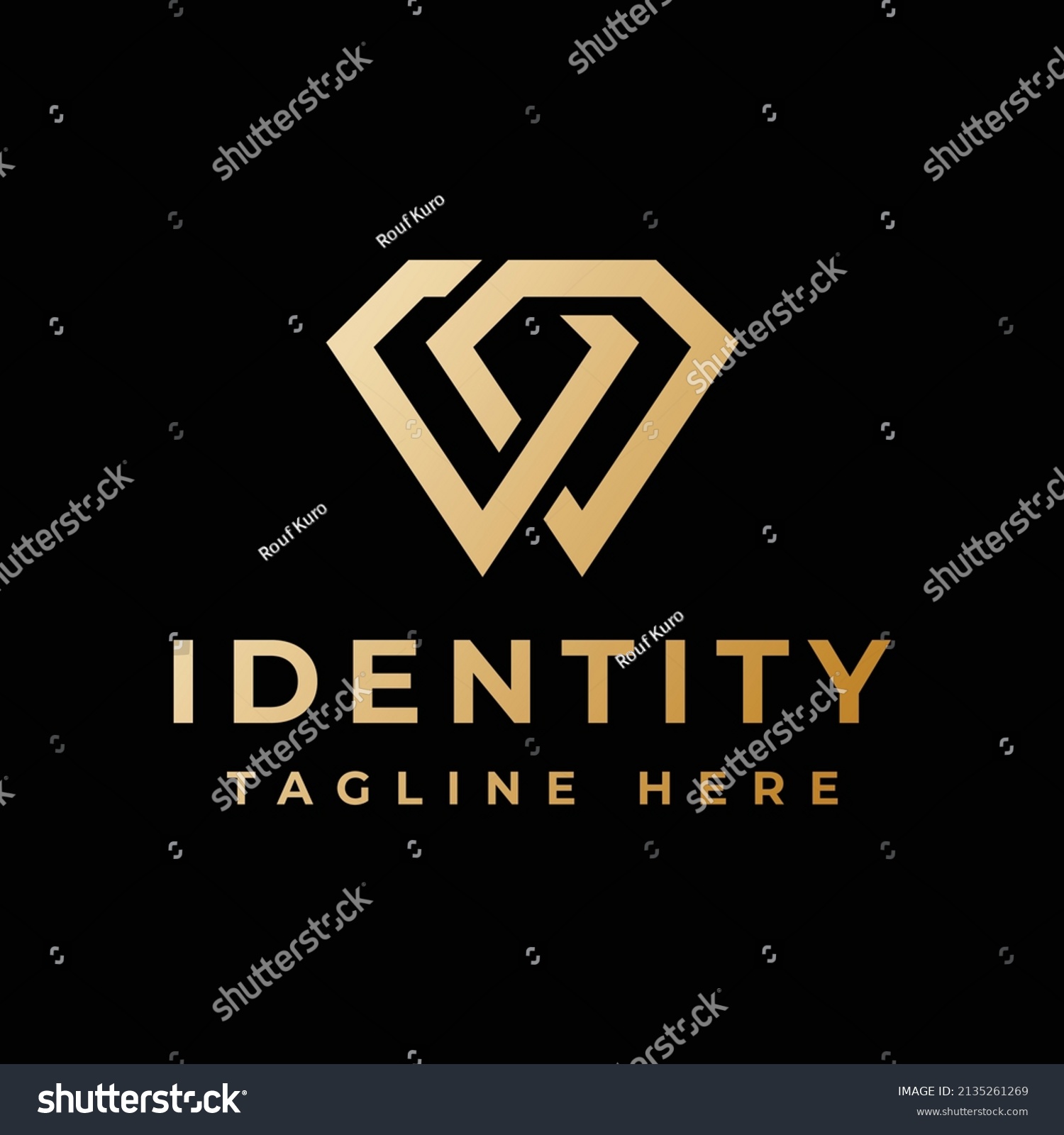 Luxury Double Diamond Logo Design Stock Vector (Royalty Free ...