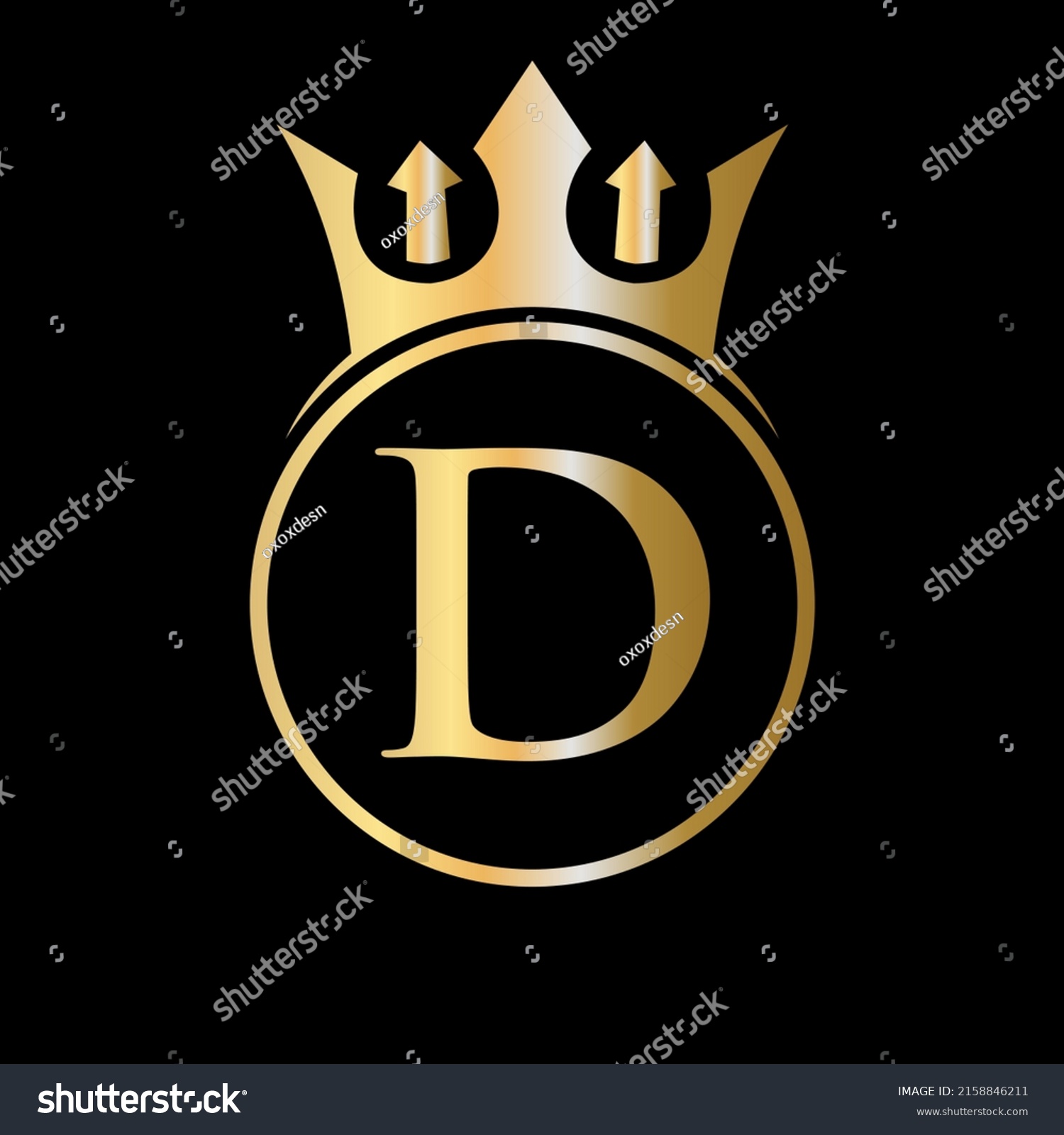 Luxury Letter D Crown Logo Crown Stock Vector (Royalty Free) 2158846211 ...