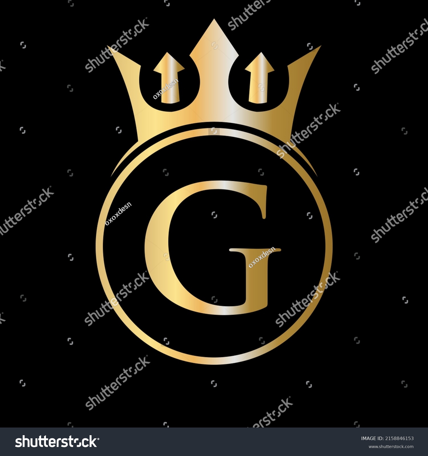 Luxury Letter G Crown Logo Crown Stock Vector (Royalty Free) 2158846153 ...