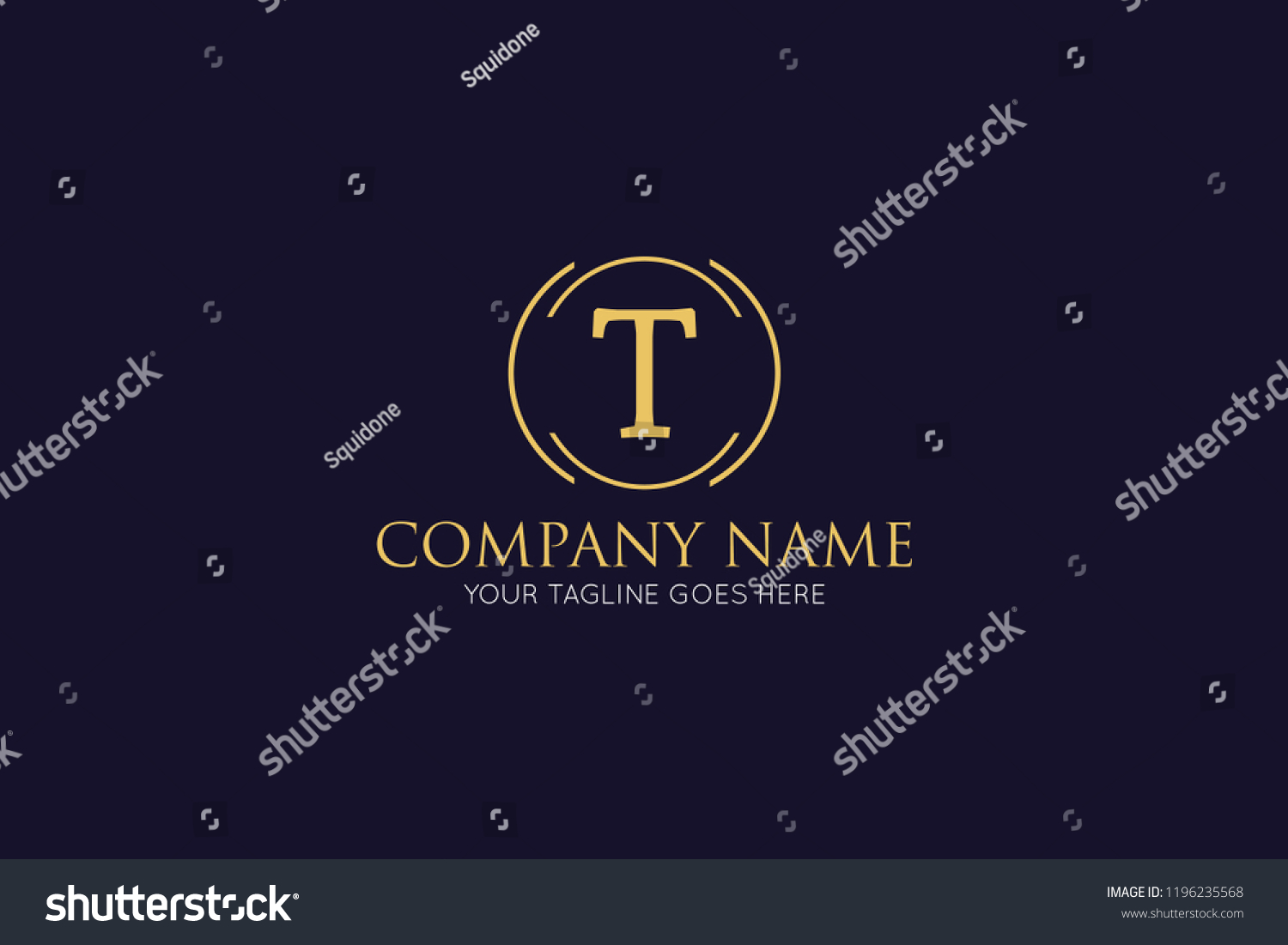 Luxury Letter T Logo Icon Symbol Stock Vector (Royalty Free) 1196235568 ...