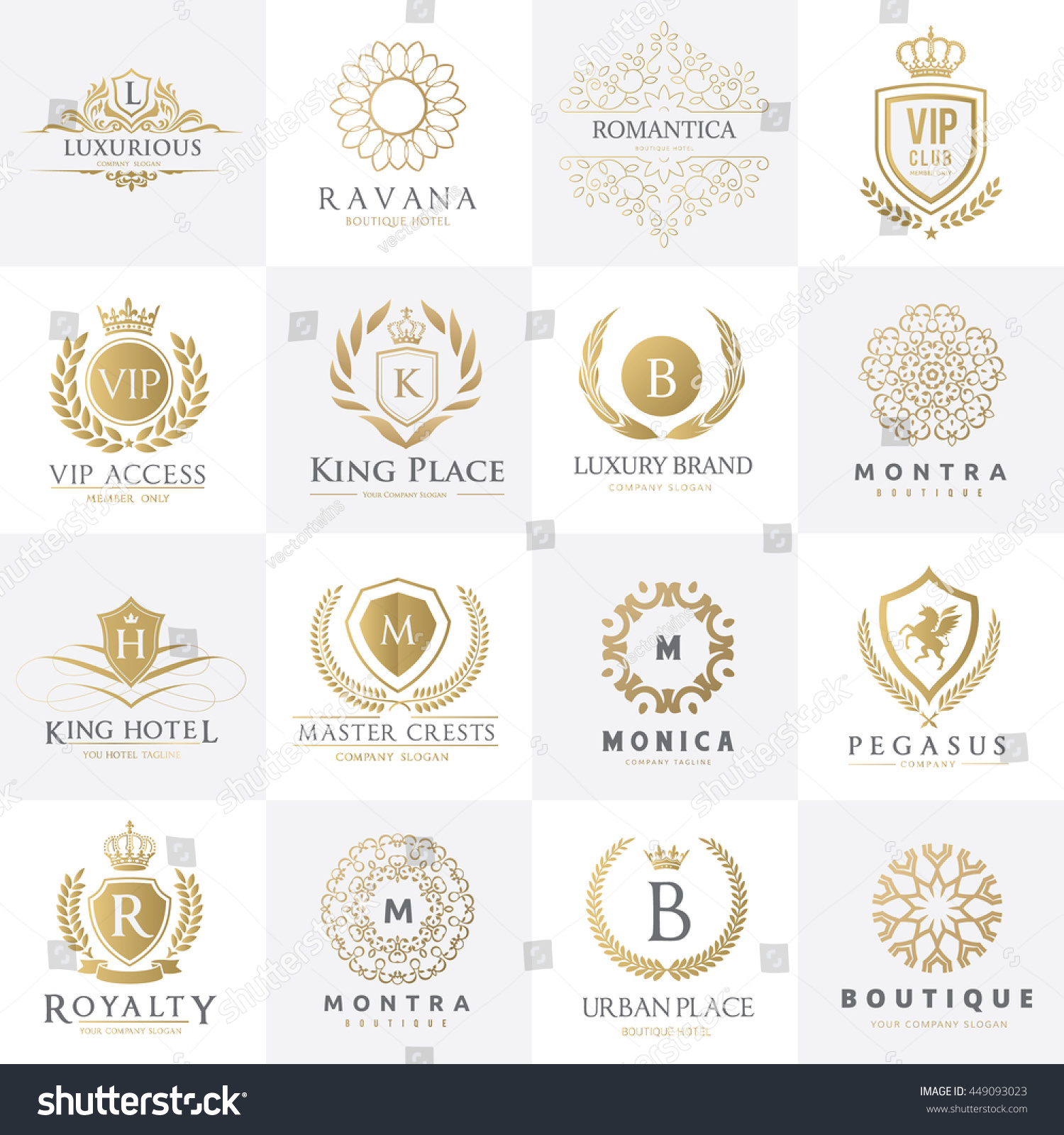 Luxury Logo Collectiondesign Boutique Hotelresortrestaurant Royalty ...