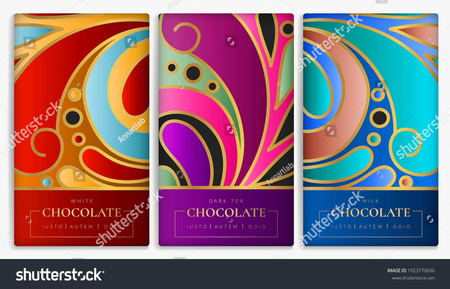 Luxury Packaging Design Chocolate Bars Vintage Stock Vector (Royalty ...