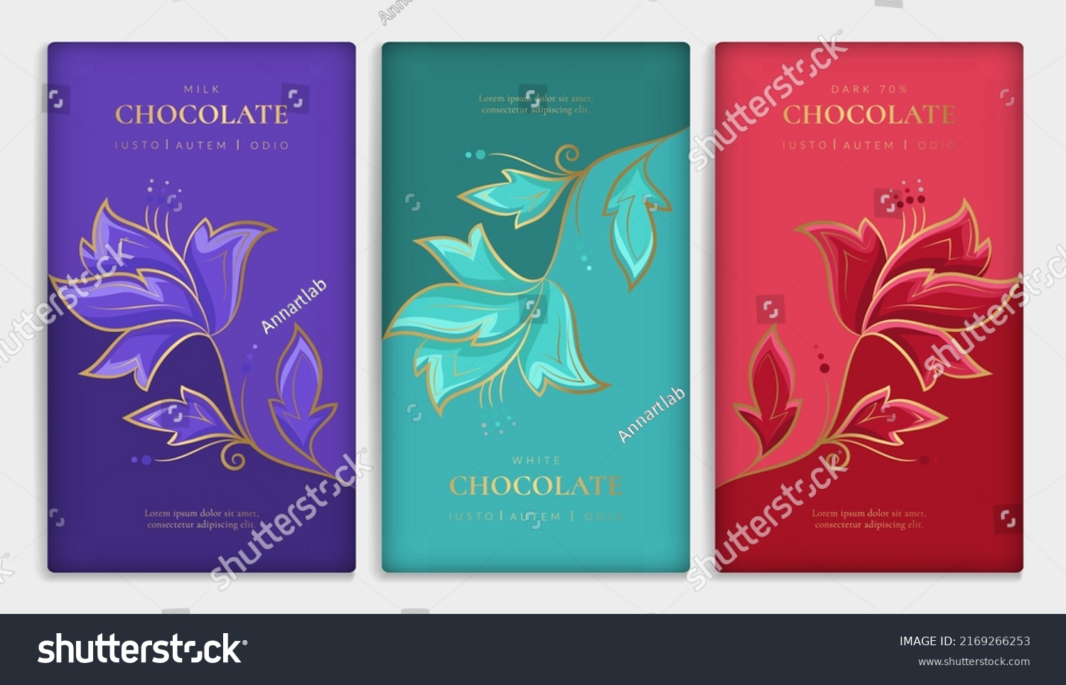 Luxury Packaging Design Chocolate Bars Vintage Stock Vector (royalty 