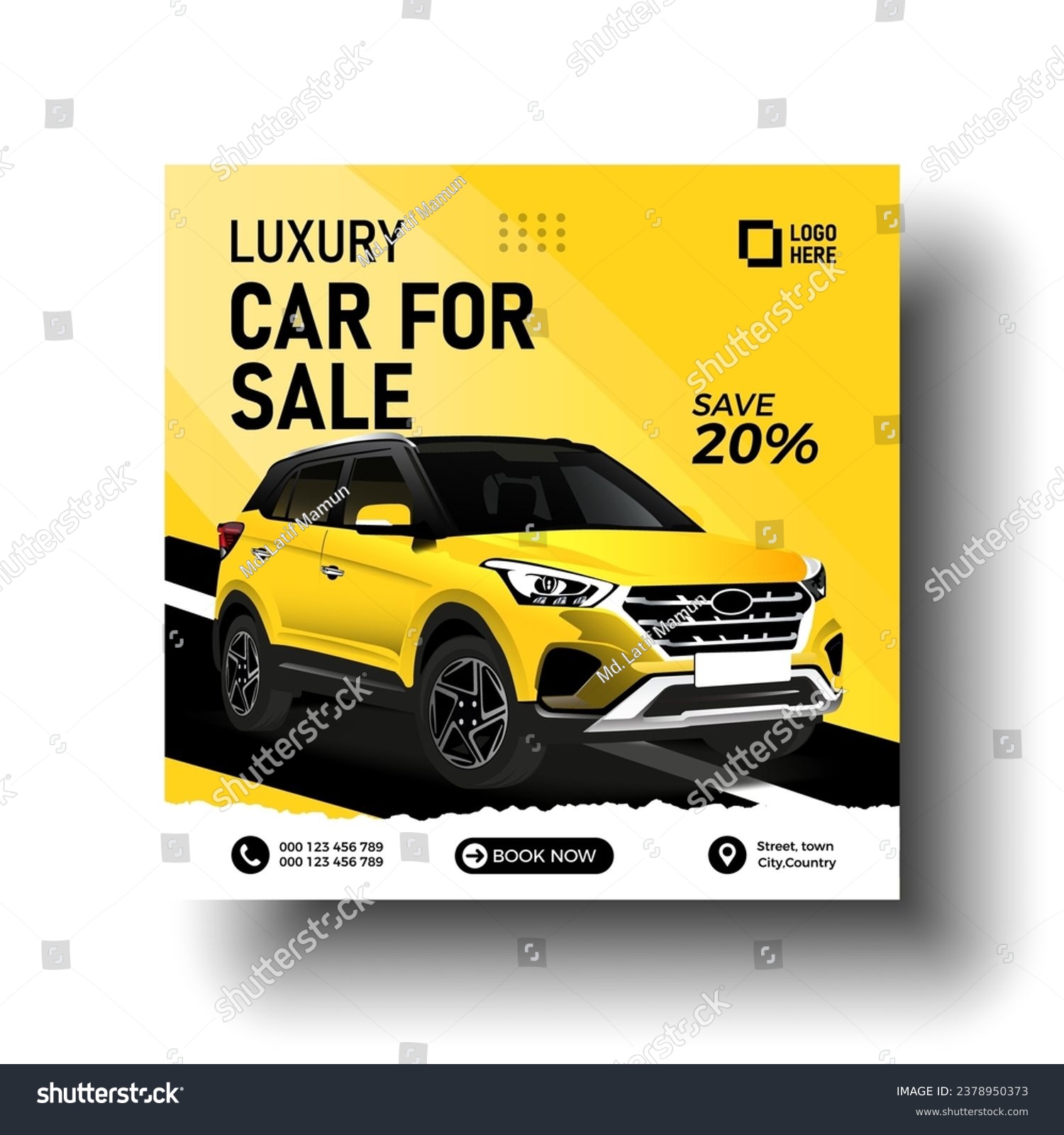 SVG of Luxury Rent a car, Car sale banner for social media post template, Black Friday car rent post design. svg