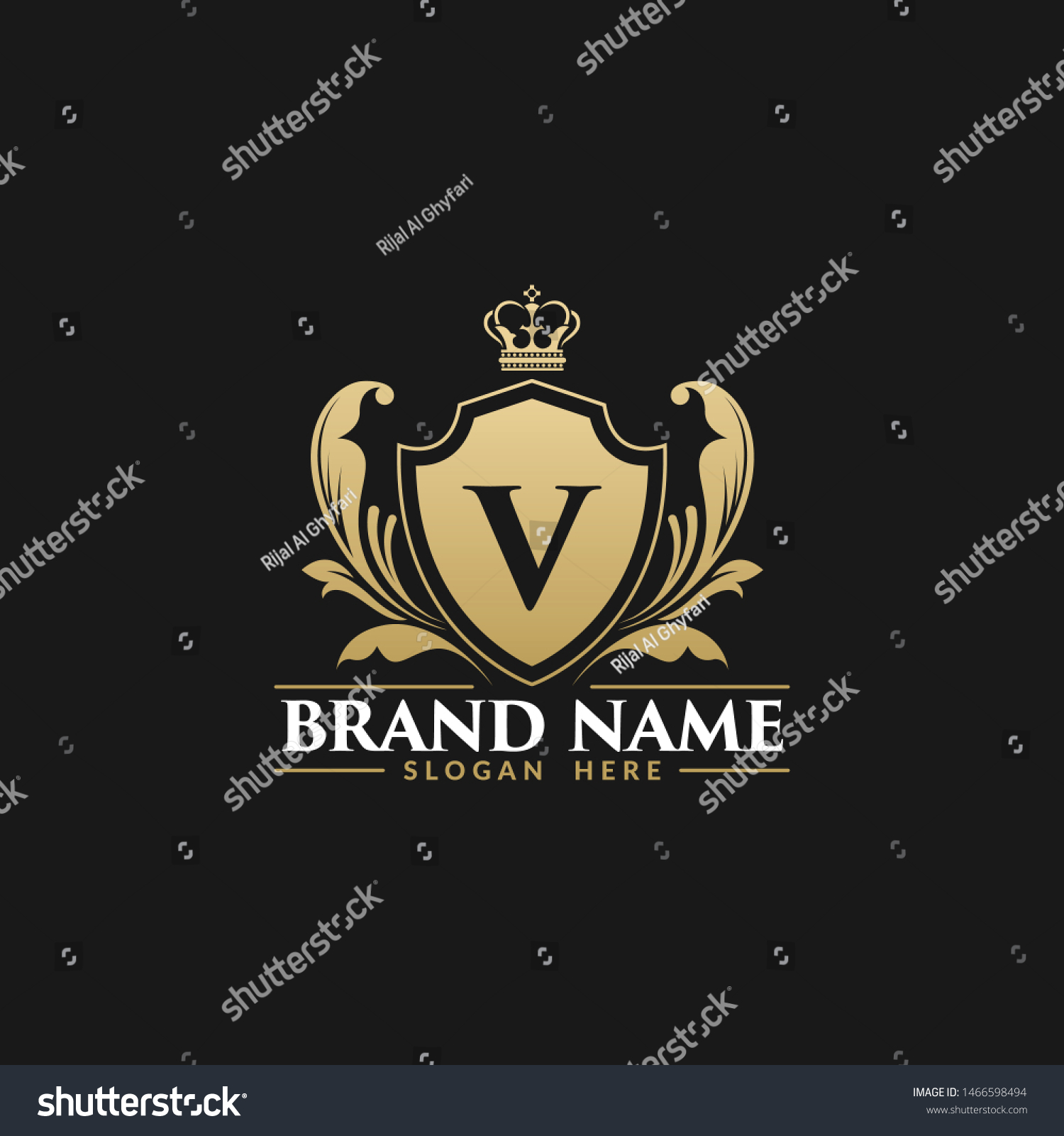 Luxury Royal Alphabetic Heraldry Logo Template Stock Vector (Royalty ...