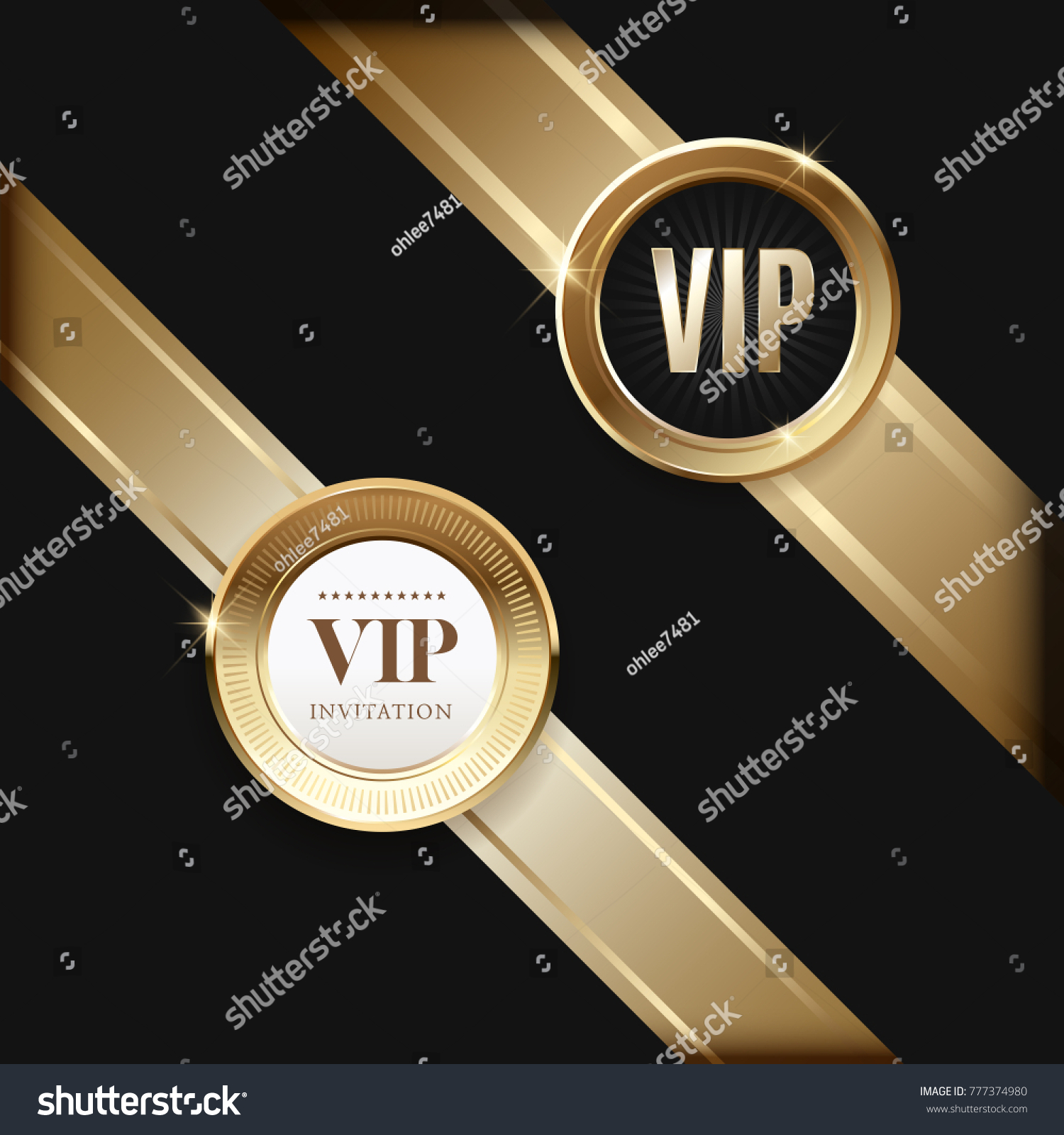 Luxury Vip Invitations Stock Vector (Royalty Free) 777374980 | Shutterstock