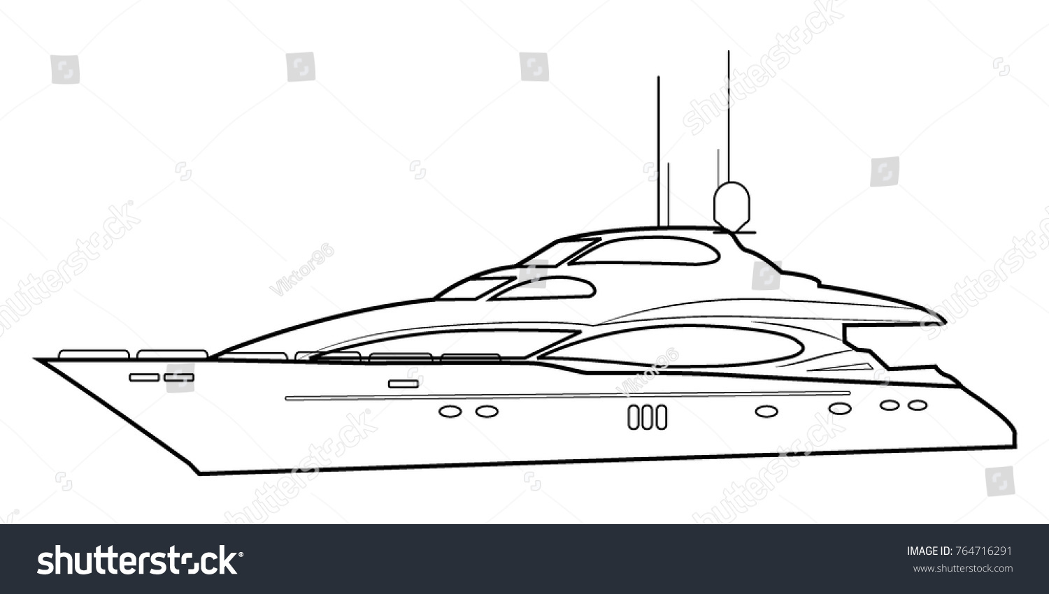 yacht outline picture