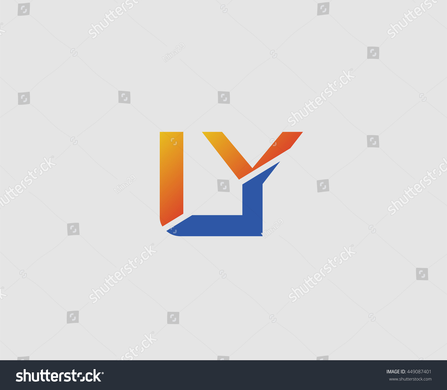 Ly Logo Stock Vector Royalty Free