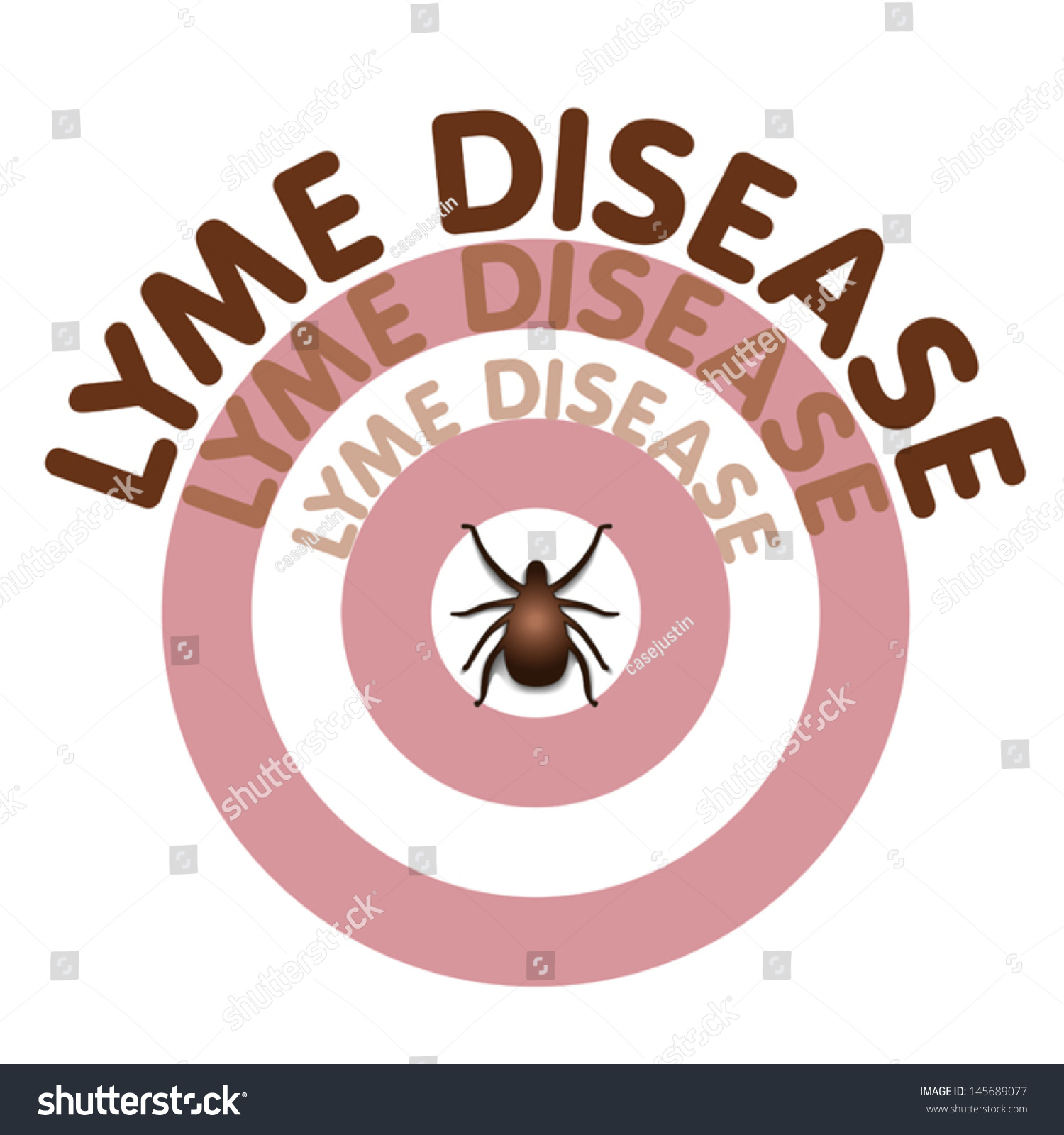 Lyme Disease Bulls Eye Rash Text Stock Vector Royalty Free 145689077 6607