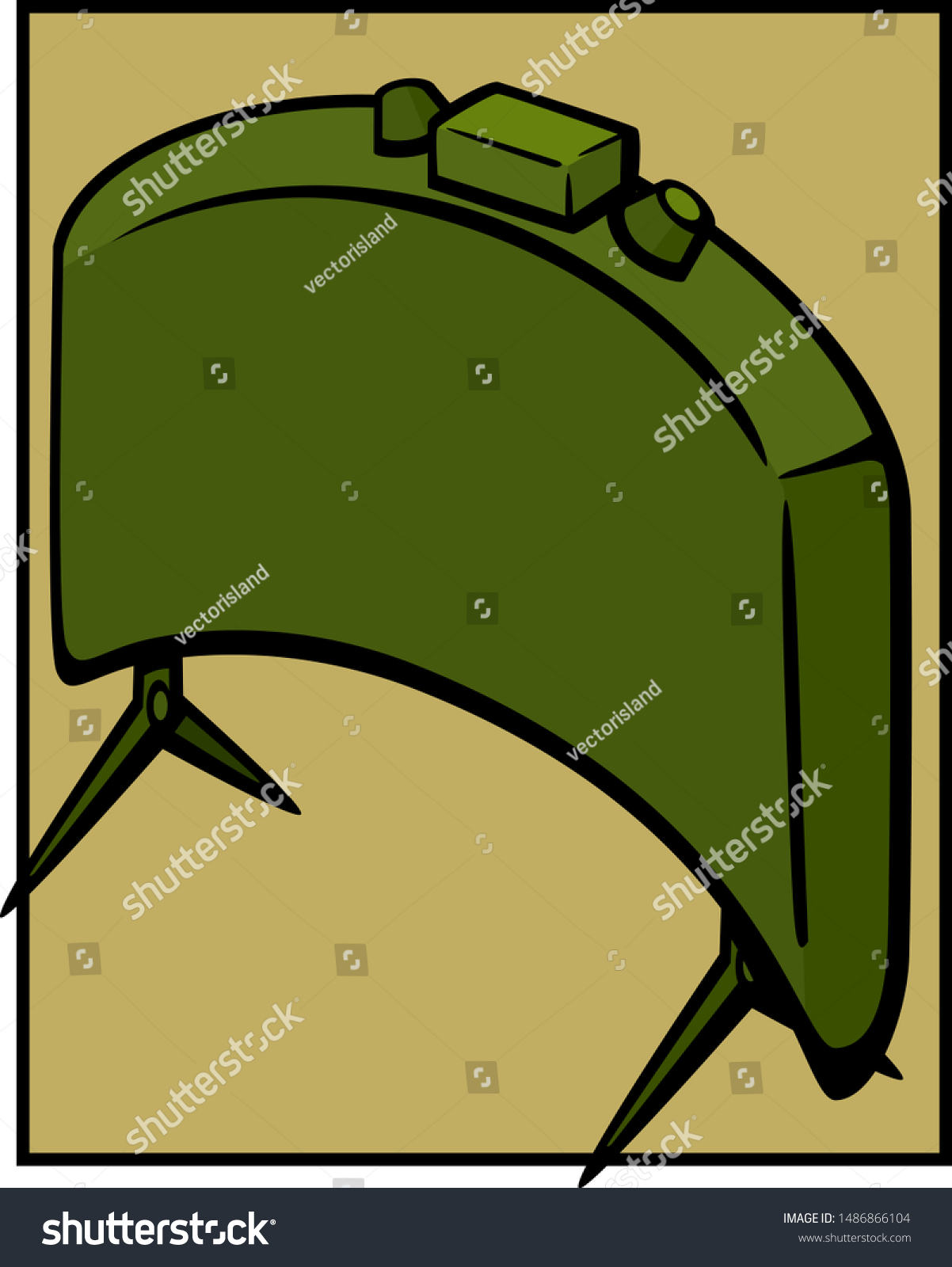 M18a1 Claymore Mine Explosive Device Color Stock Vector Royalty