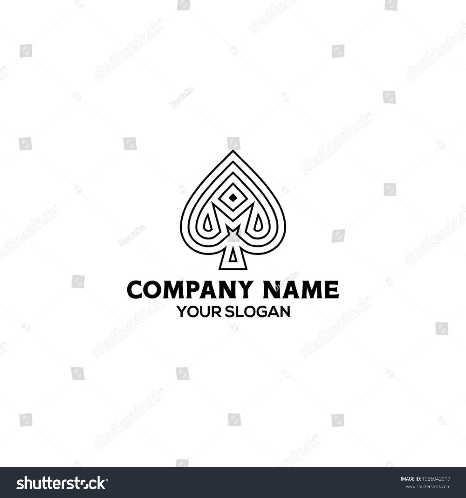 M Ace Logo Design Vector Stock Vector (Royalty Free) 1926042017 ...