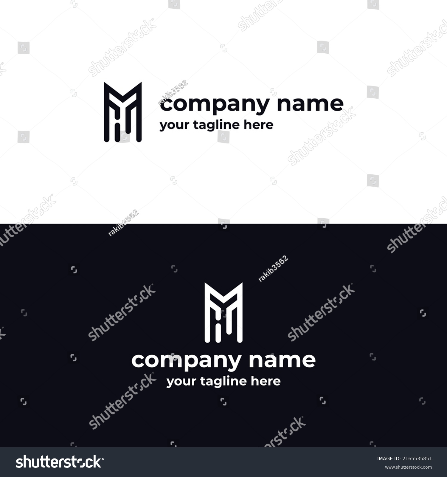 Mh Y Combine Logo Design Stock Vector (Royalty Free) 2165535851 ...