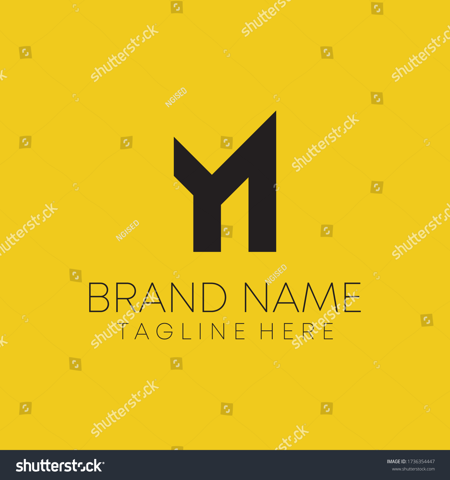 Mn Letter Real Estate Logo Design Stock Vector (Royalty Free) 1736354447