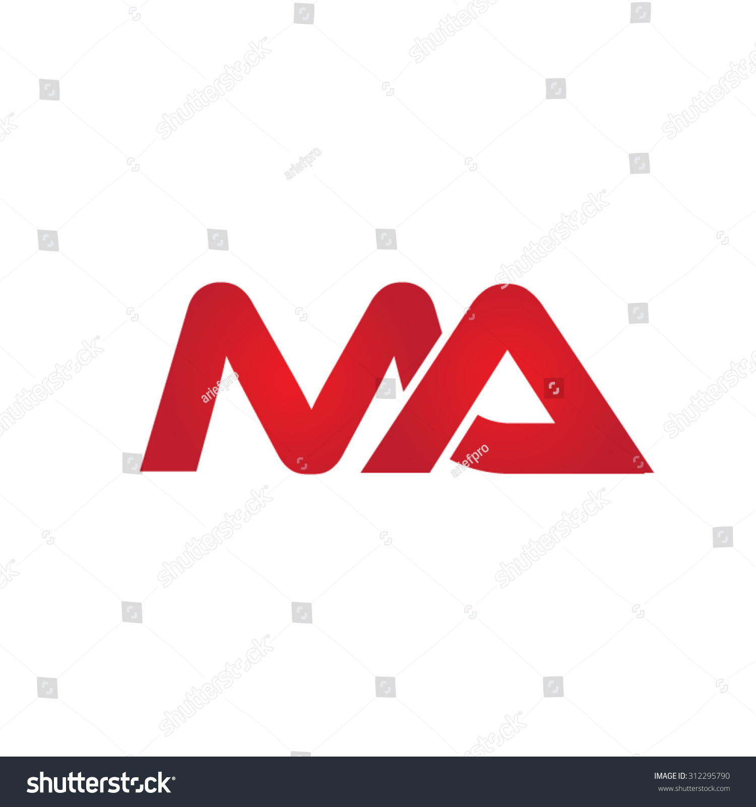 Ma Company Linked Letter Logo Stock Vector (Royalty Free) 312295790