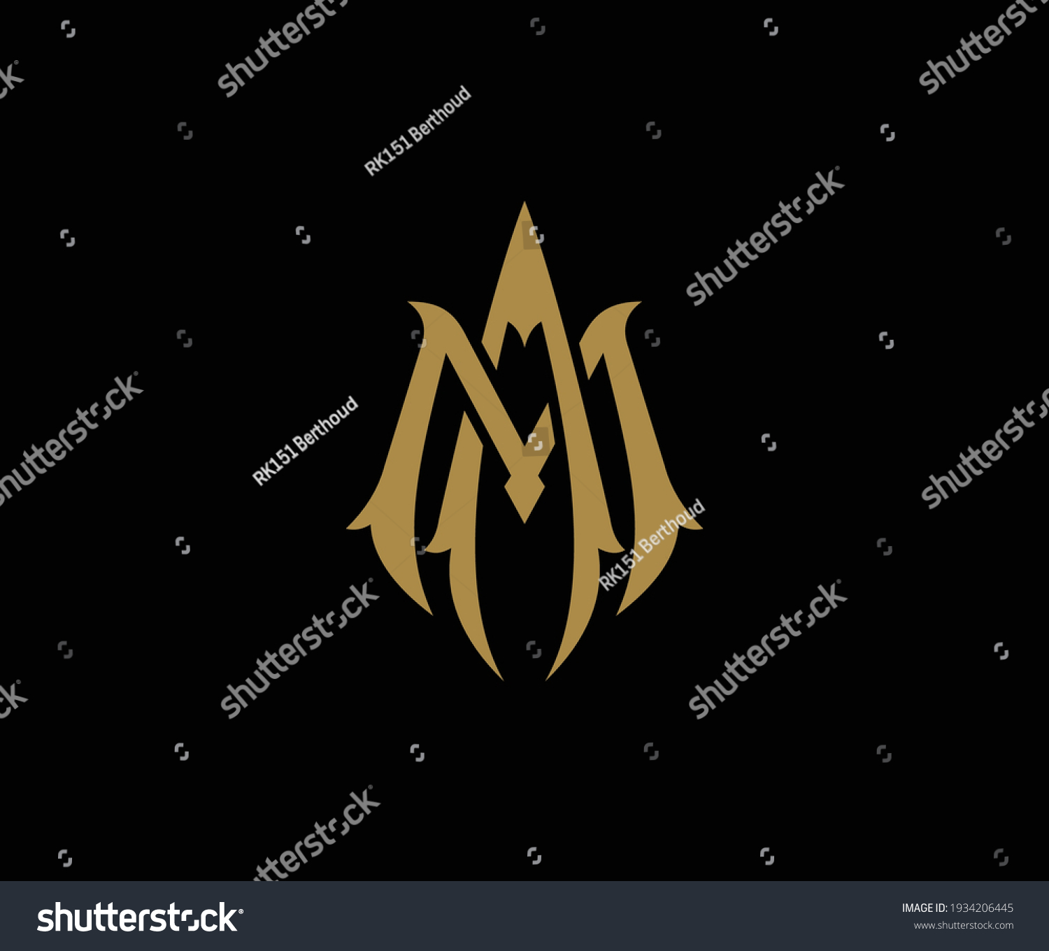 Ma Monogram Two Letters Luxury Simple Stock Vector Royalty Free 1934206445 Shutterstock 4960