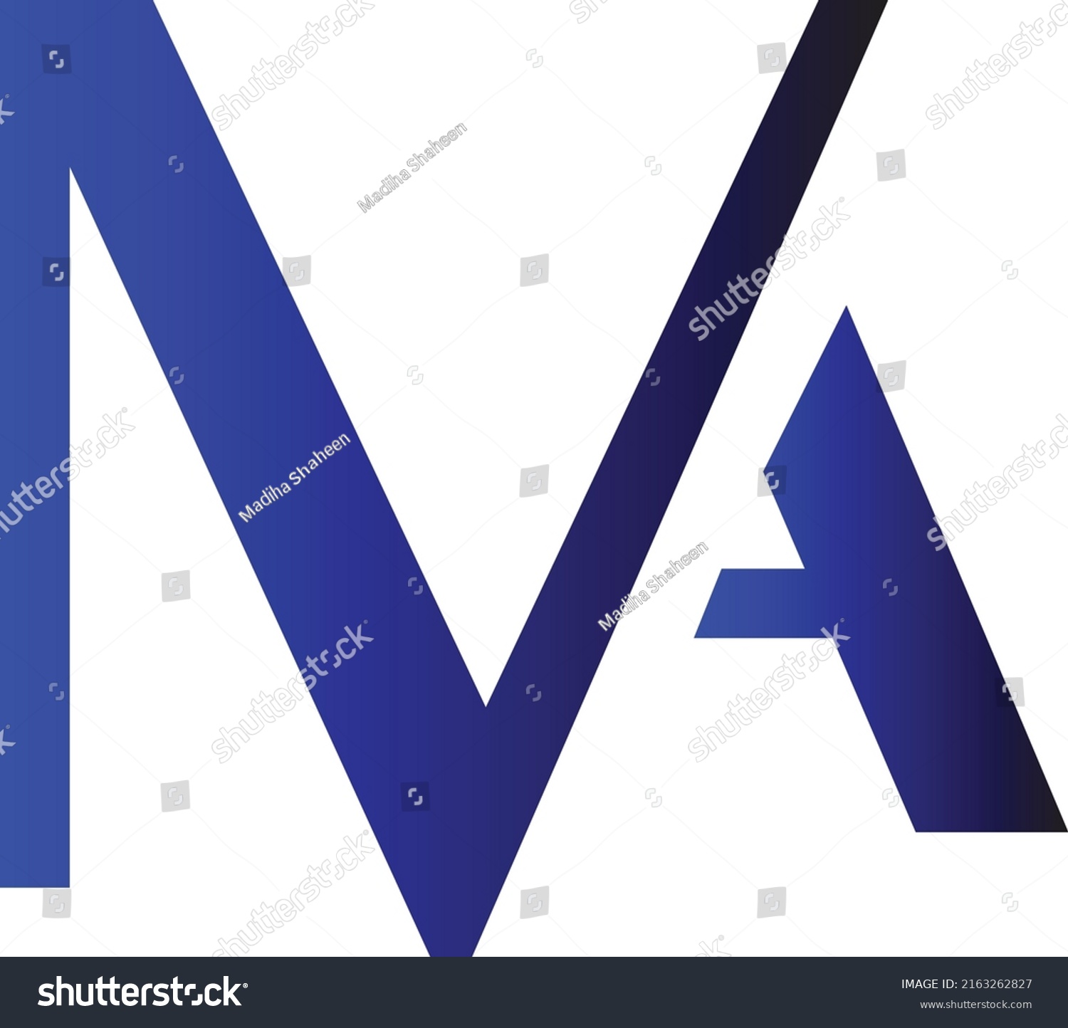 Ma Monogram Two Letters Luxury Simple Stock Vector Royalty Free 2163262827 Shutterstock 6426