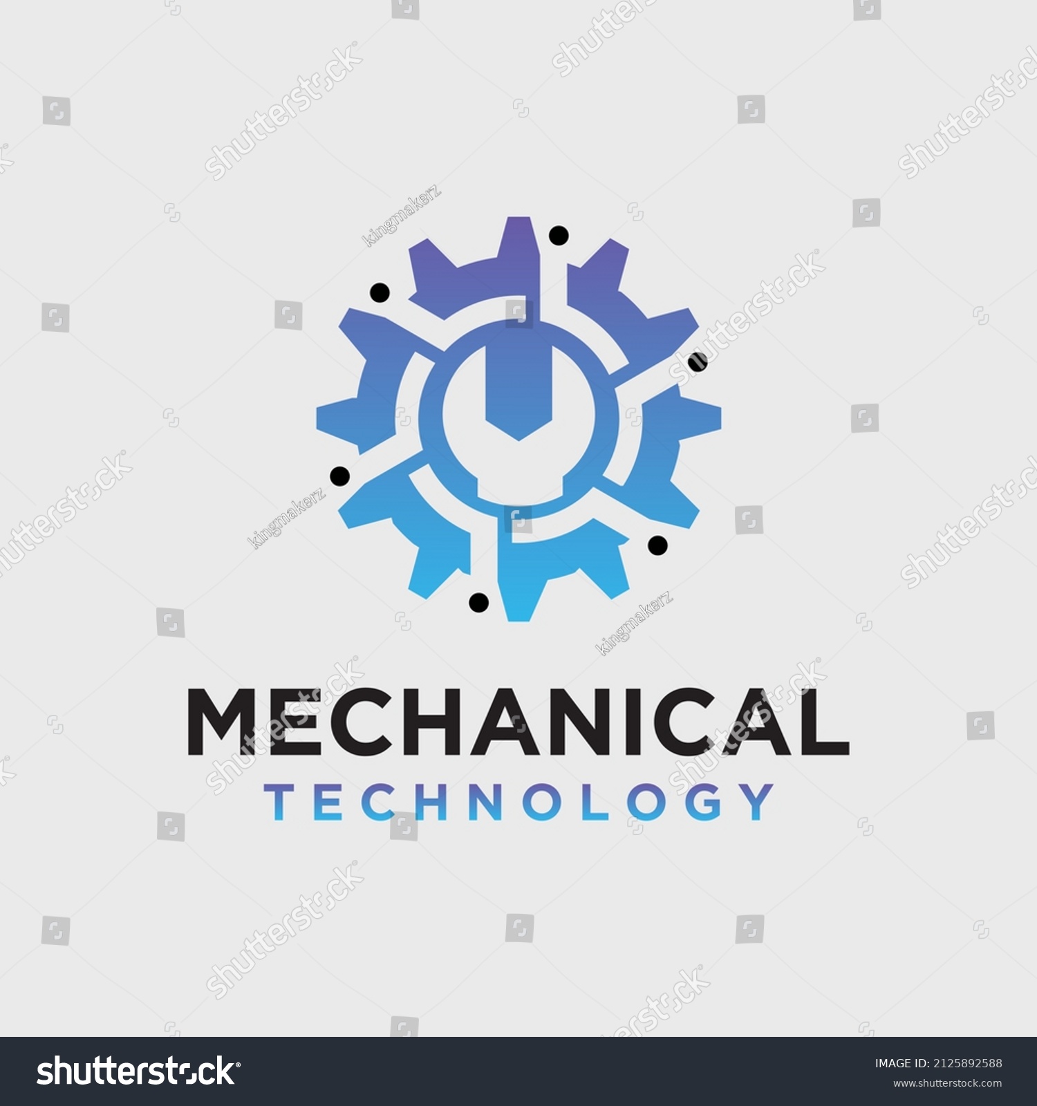 Machine Mechanic Professional Practical Service Logo Stock Vector ...