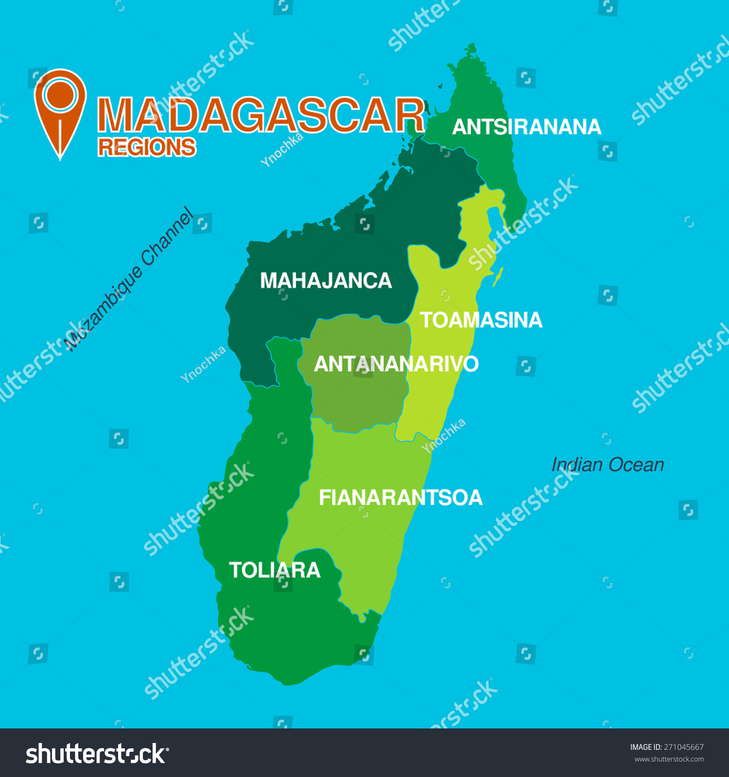 Madagascar Regions Map