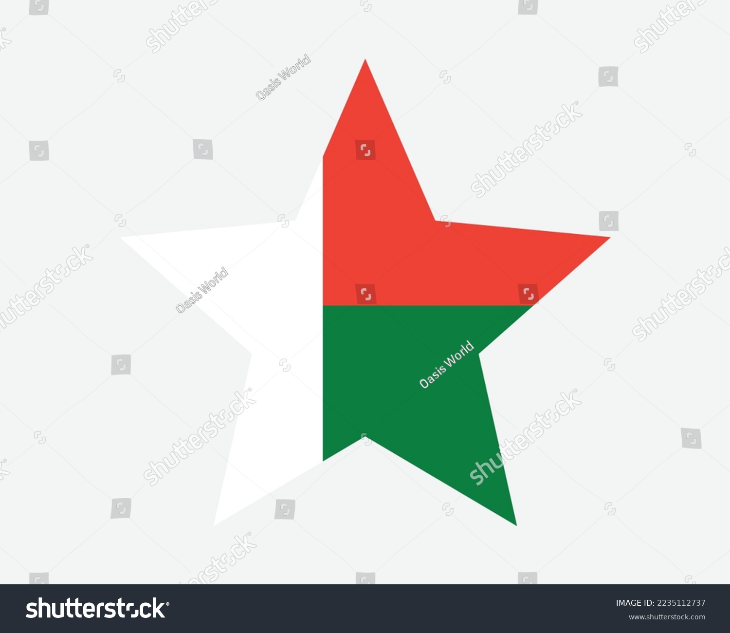 SVG of Madagascar Star Flag. Malagasy Star Shape Flag. Country National Banner Icon Symbol Vector Flat Artwork Graphic Illustration svg