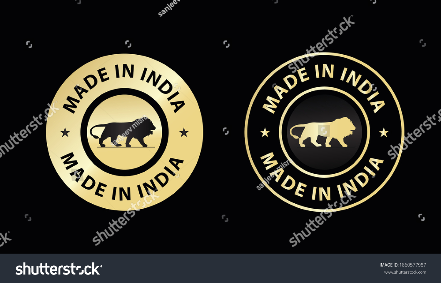 Golden national emblem of india Images, Stock Photos & Vectors ...