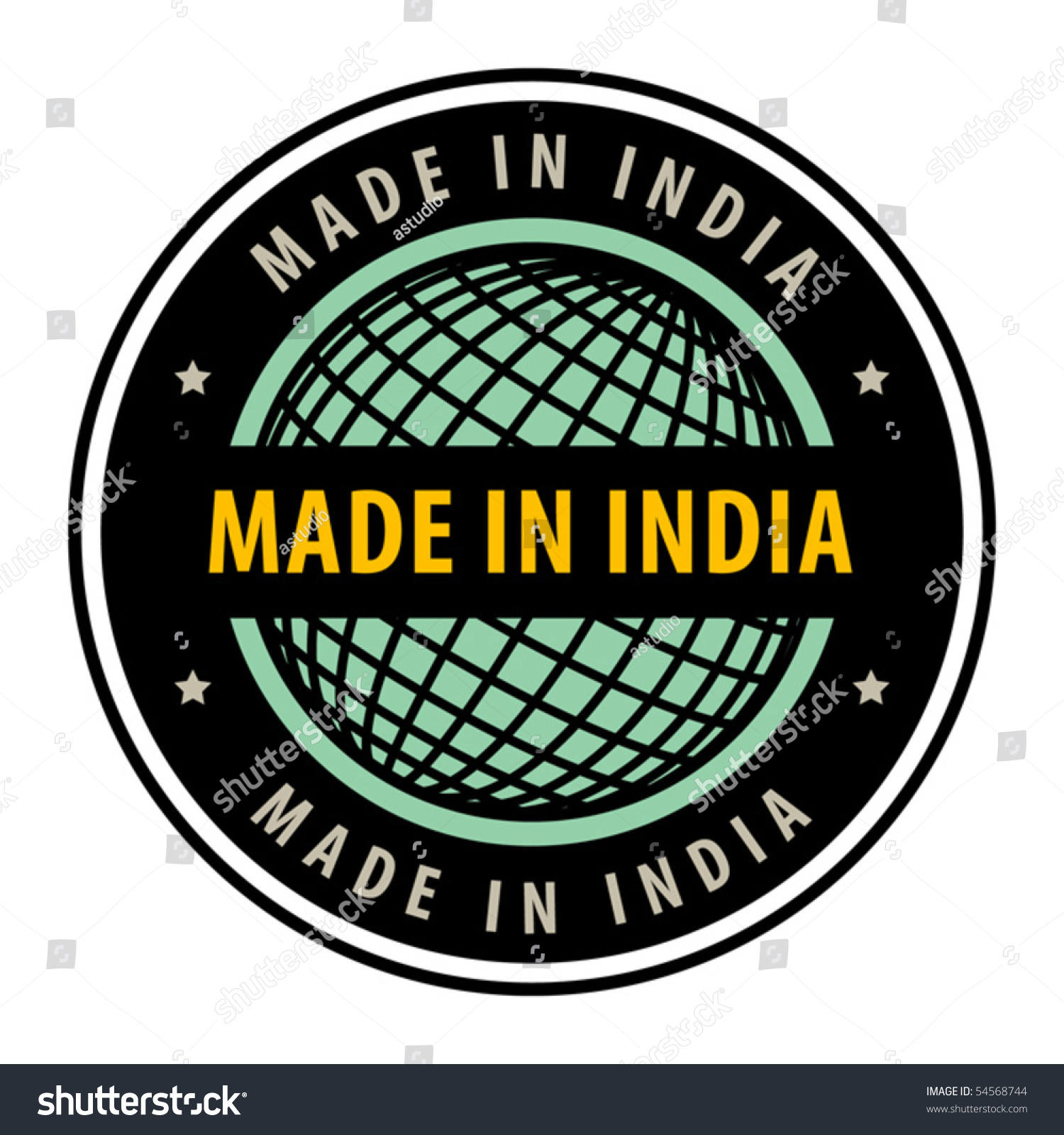 Made In India Label, Vector Illustration - 54568744 : Shutterstock