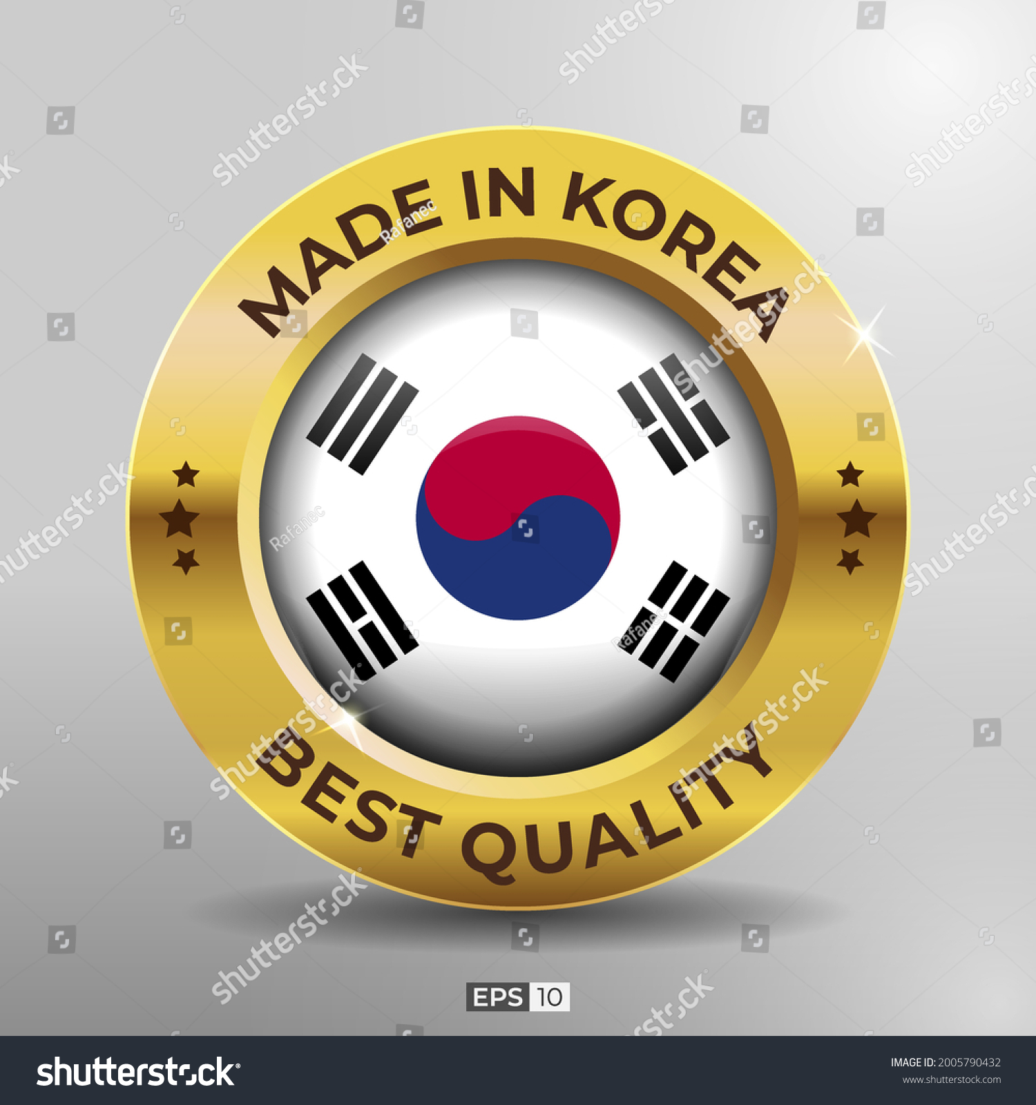 Made Korea Label Logo Stamp Best Stock Vector (Royalty Free) 2005790432 ...