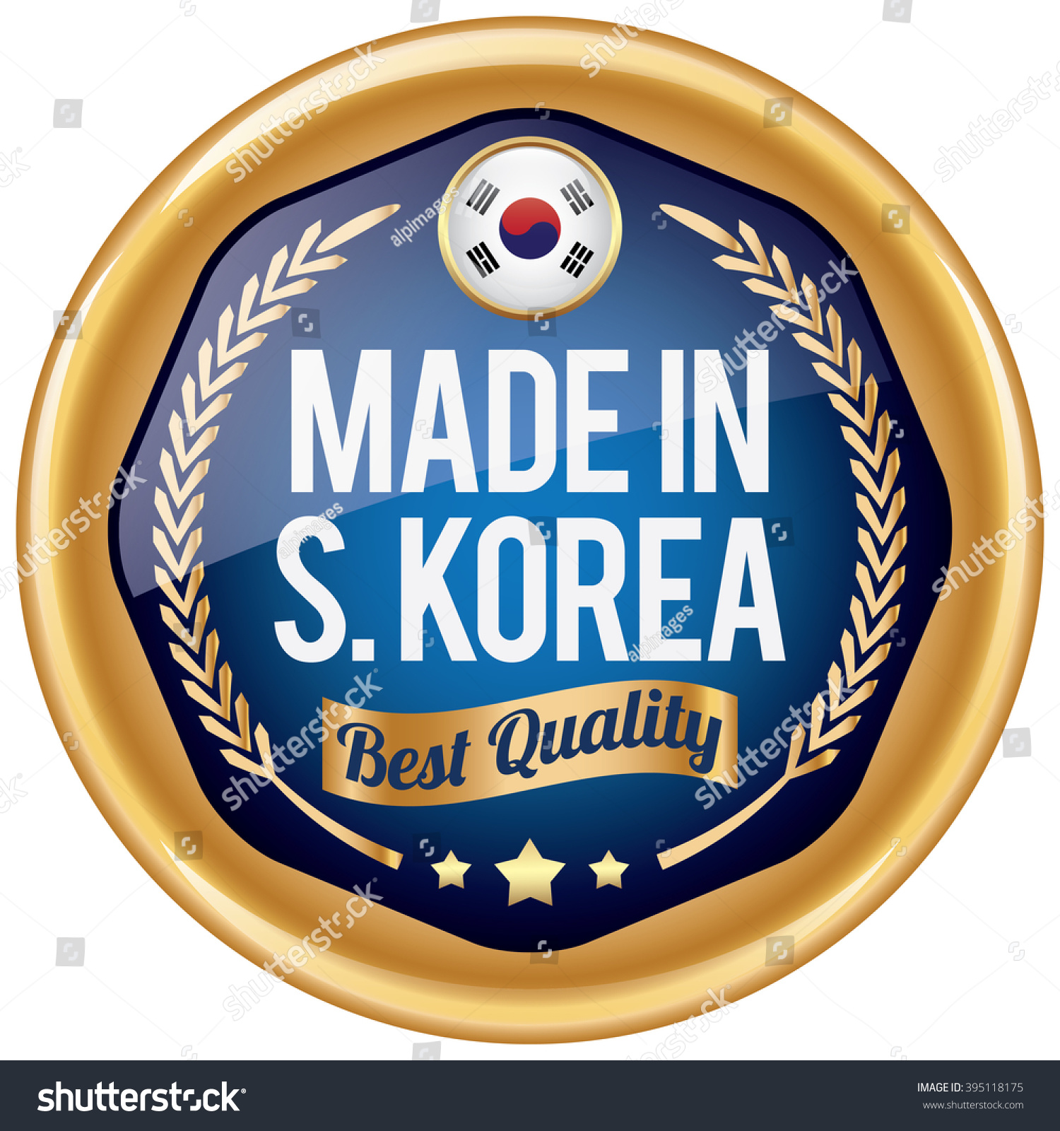 Made In South Korea Icon Stock Vector Illustration 395118175 : Shutterstock