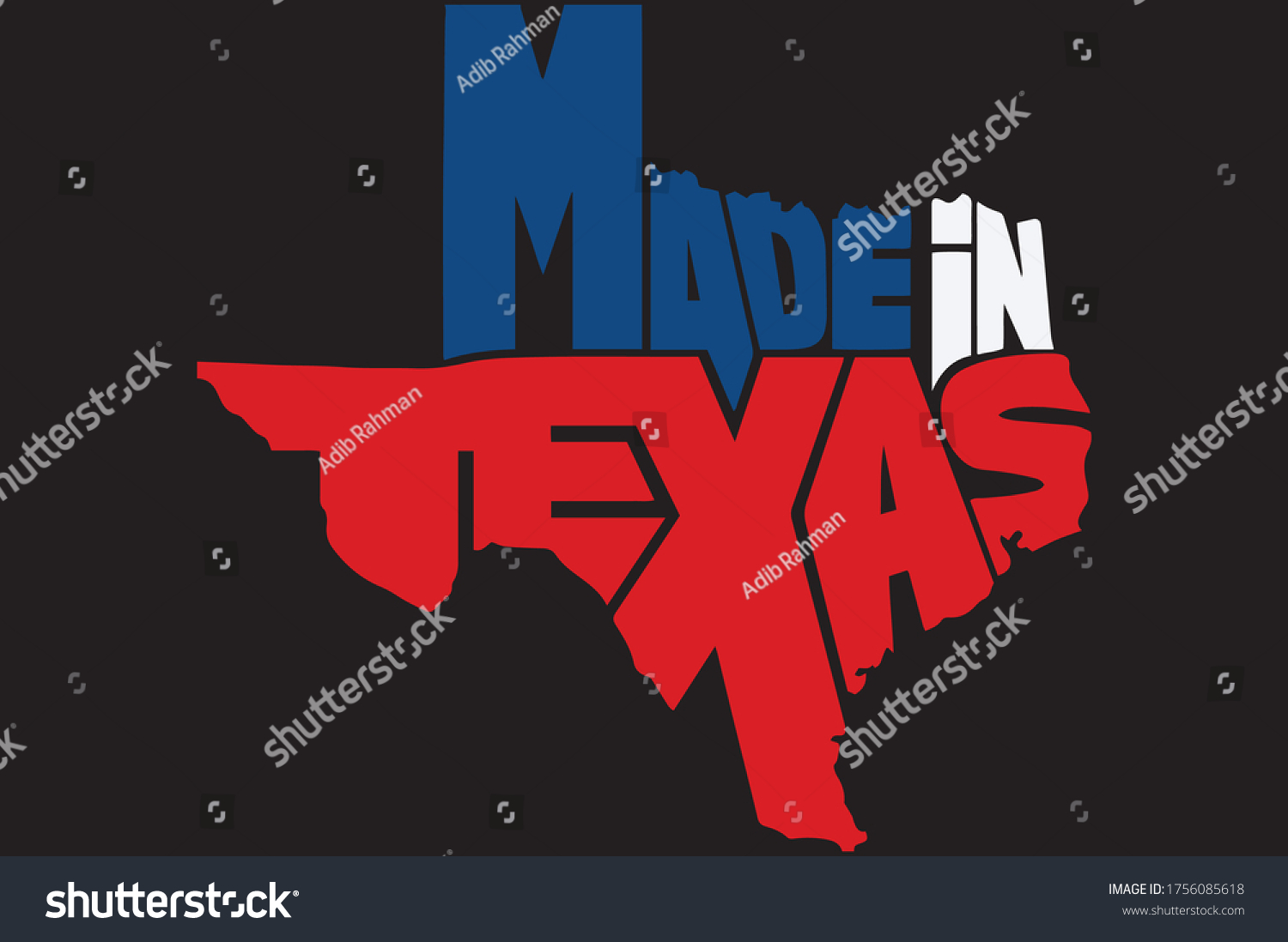 Made Texas Design Vector File Stock Vector (Royalty Free) 1756085618 ...