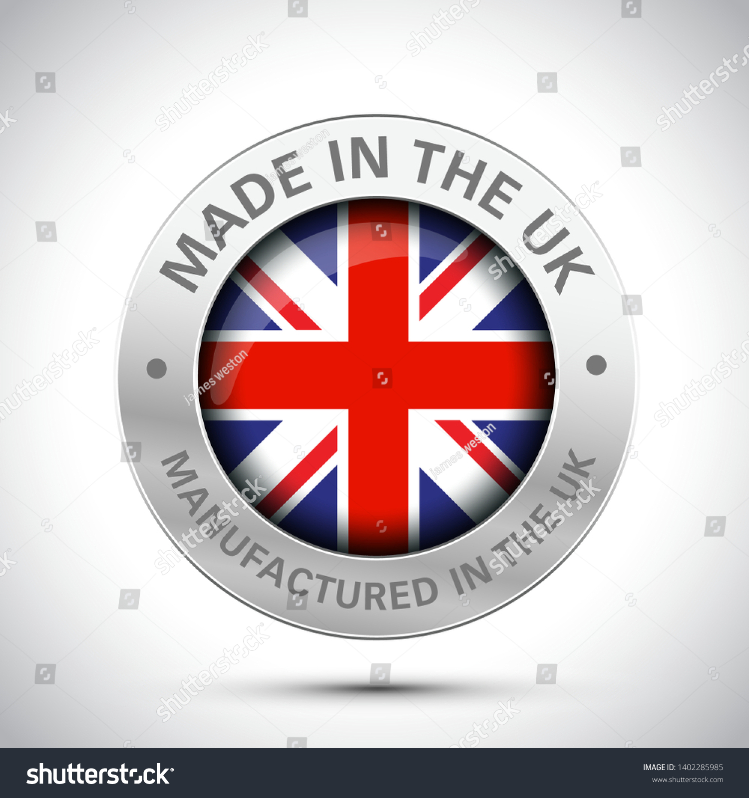 SVG of made in the uk flag metal icon  svg