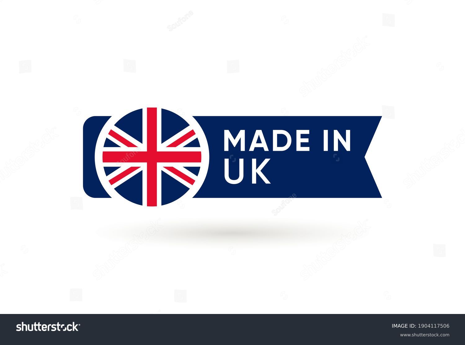 SVG of Made In UK Banner icon design svg