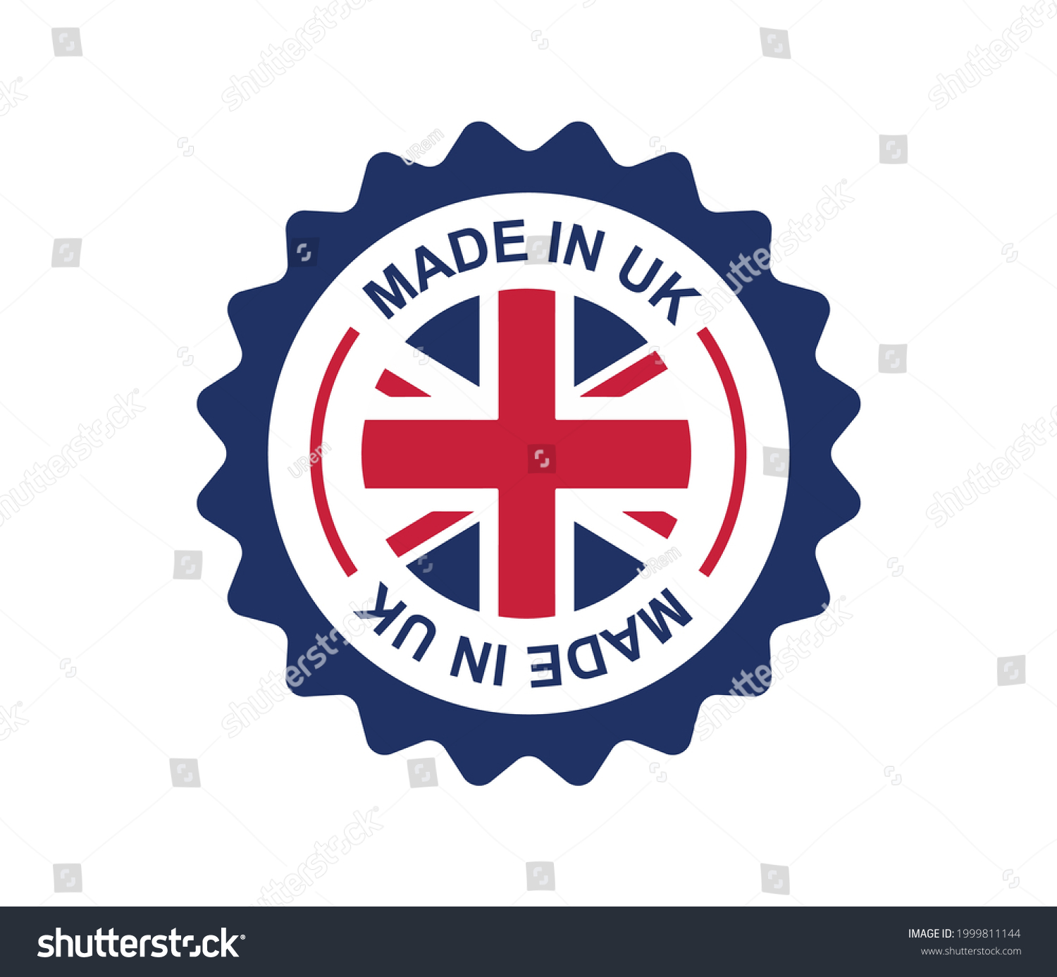 SVG of Made in UK. Britain flag logo. English brand sticker made in Britain vector stamp. svg