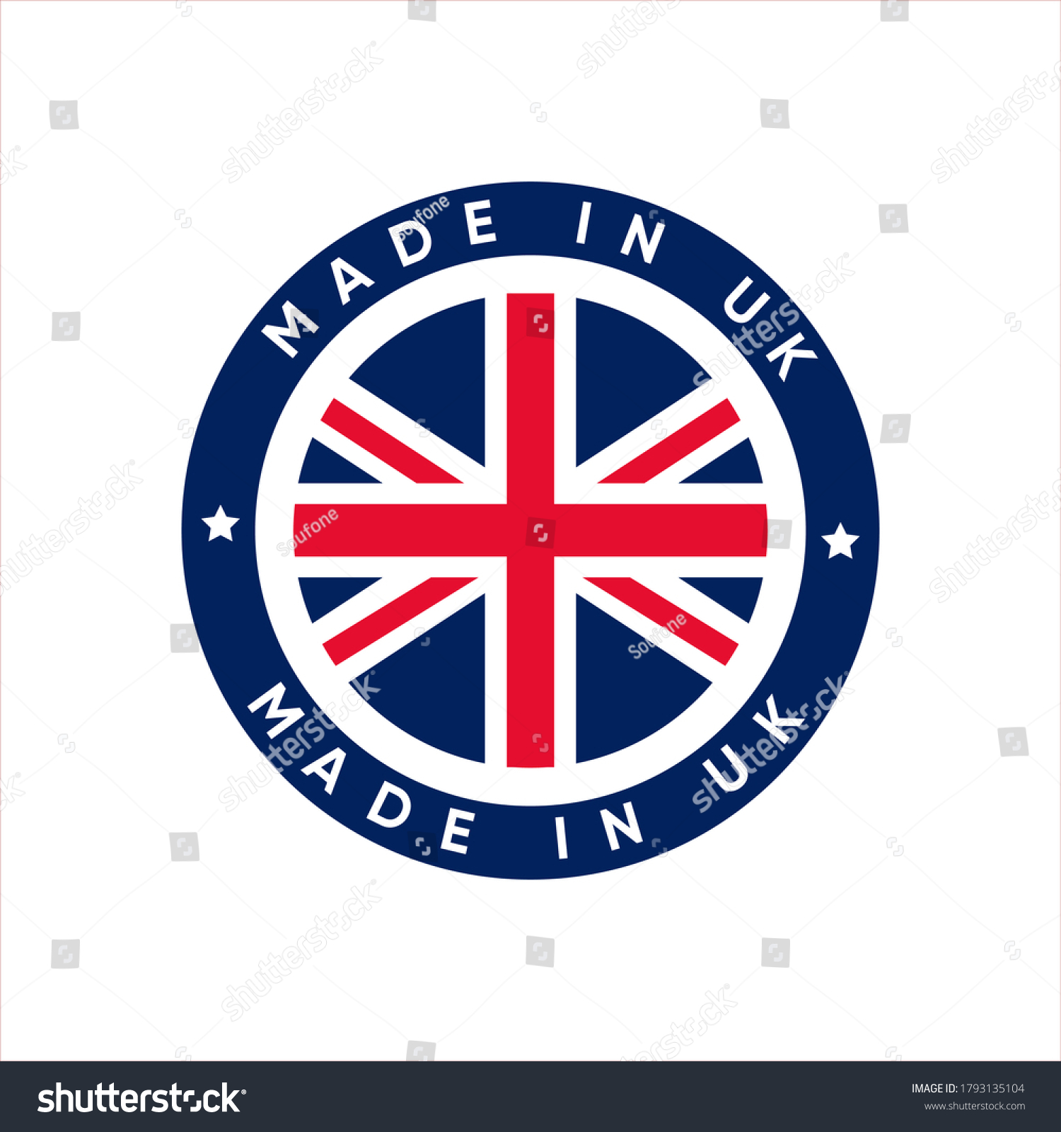 SVG of Made In UK stamp sticker vector design svg