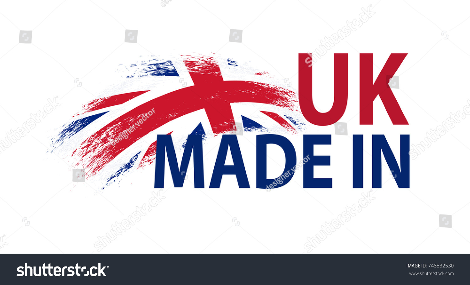 SVG of Made in UK. Vector label with grunge flag of United Kingdom and Northern Ireland svg
