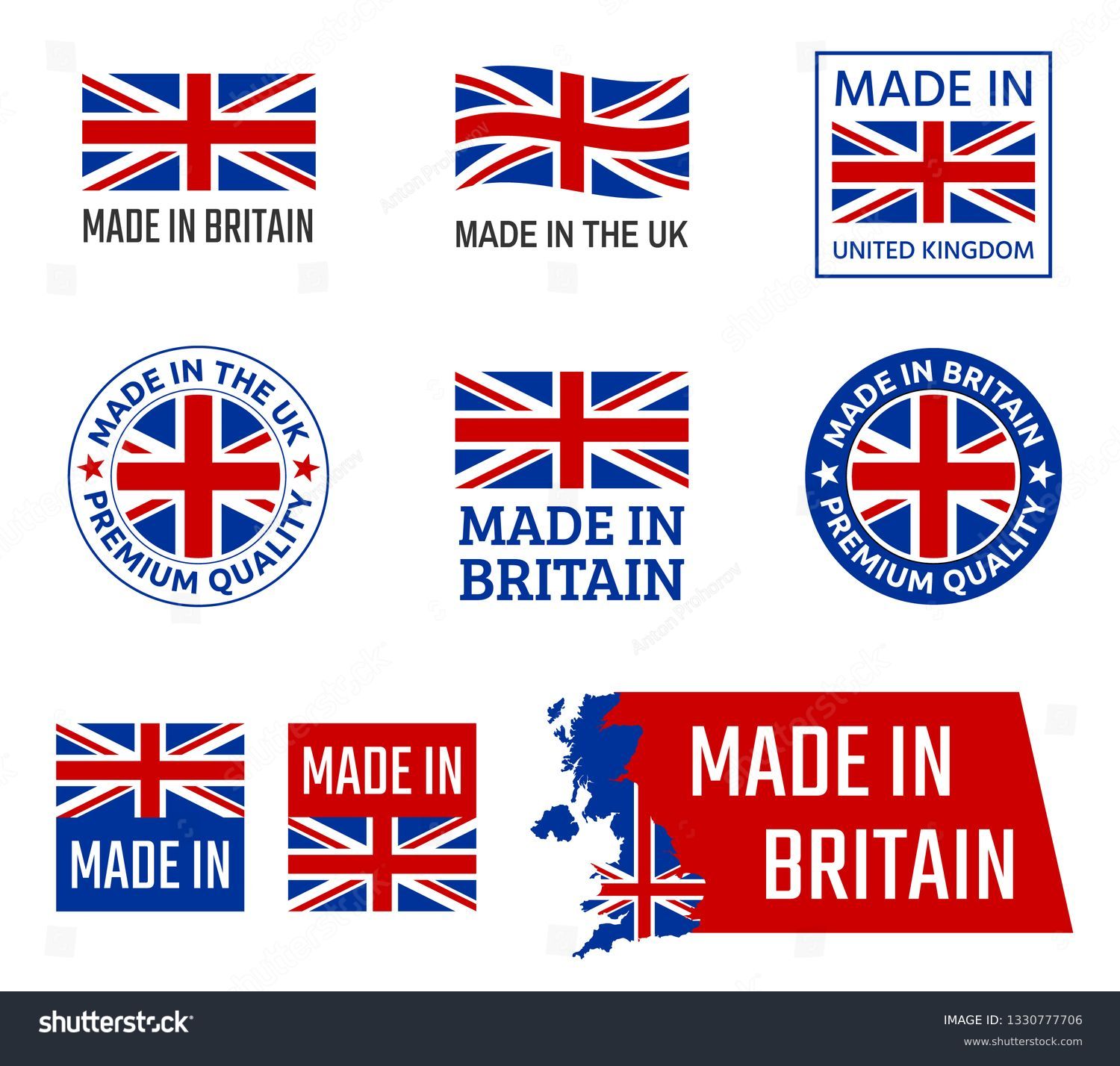 SVG of made in United Kingdom, Great Britain product emblem svg