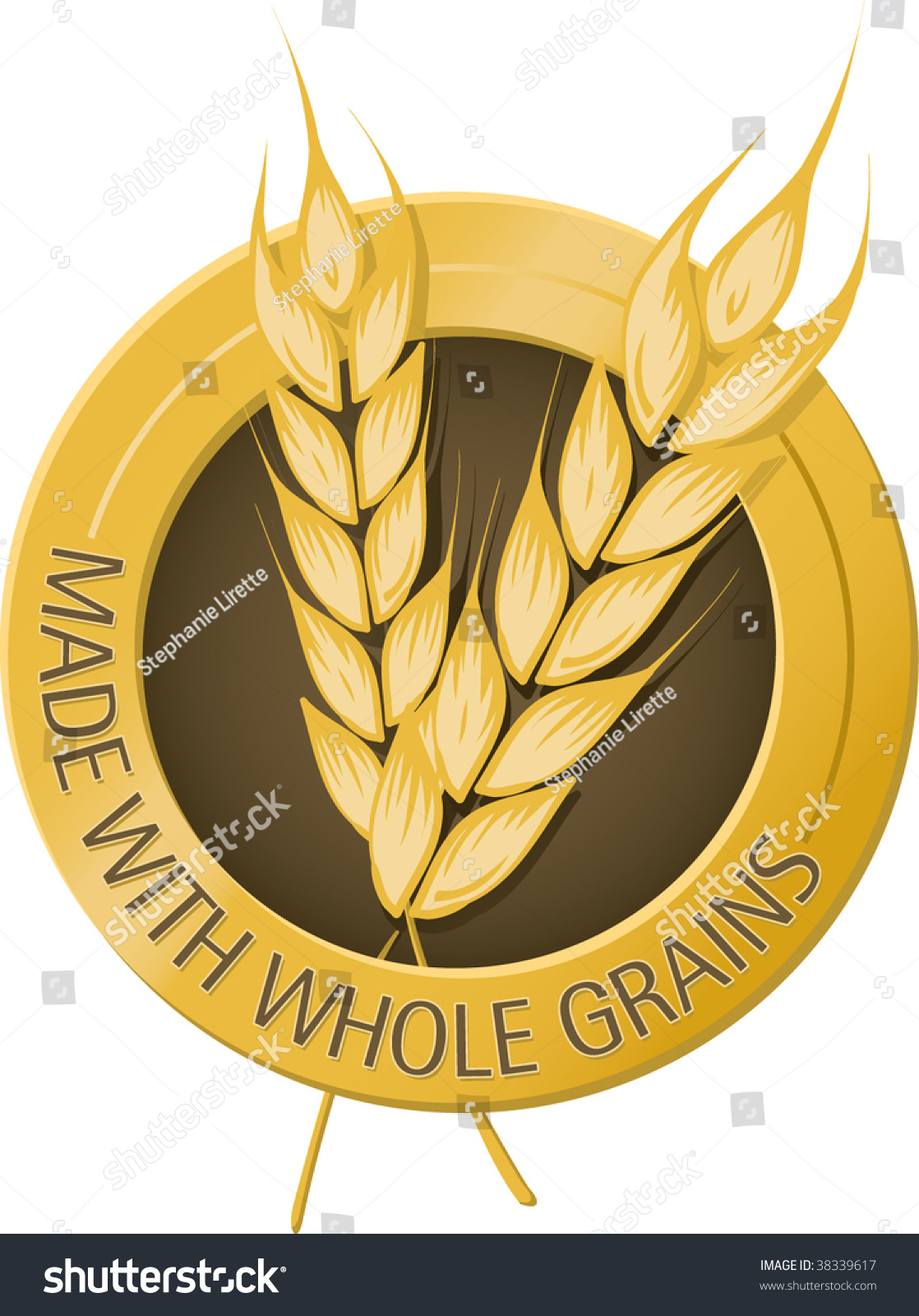 Made Whole Grains Seal Stock Vector Royalty Free 38339617