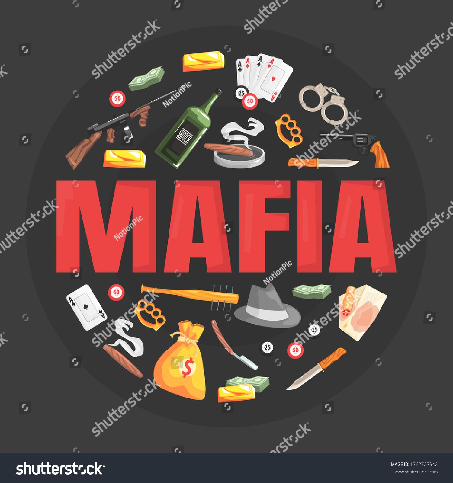 mafia-banner-template-gangsters-vintage-objects-stock-vector-royalty-free-1762727942