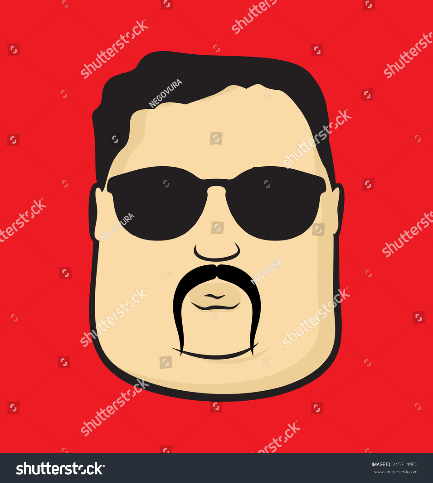 Mafia Face Avatar Stock Vector 245314960 Shutterstock