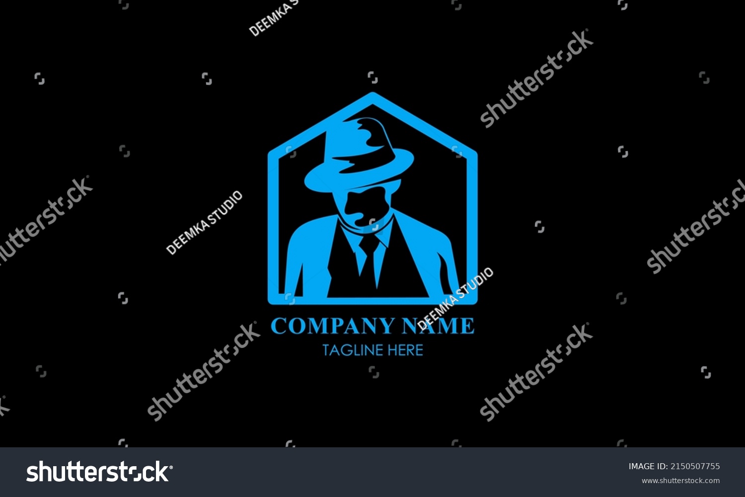 Mafia Logo Emblems Character Abstract Silhouette Stock Vector (Royalty ...