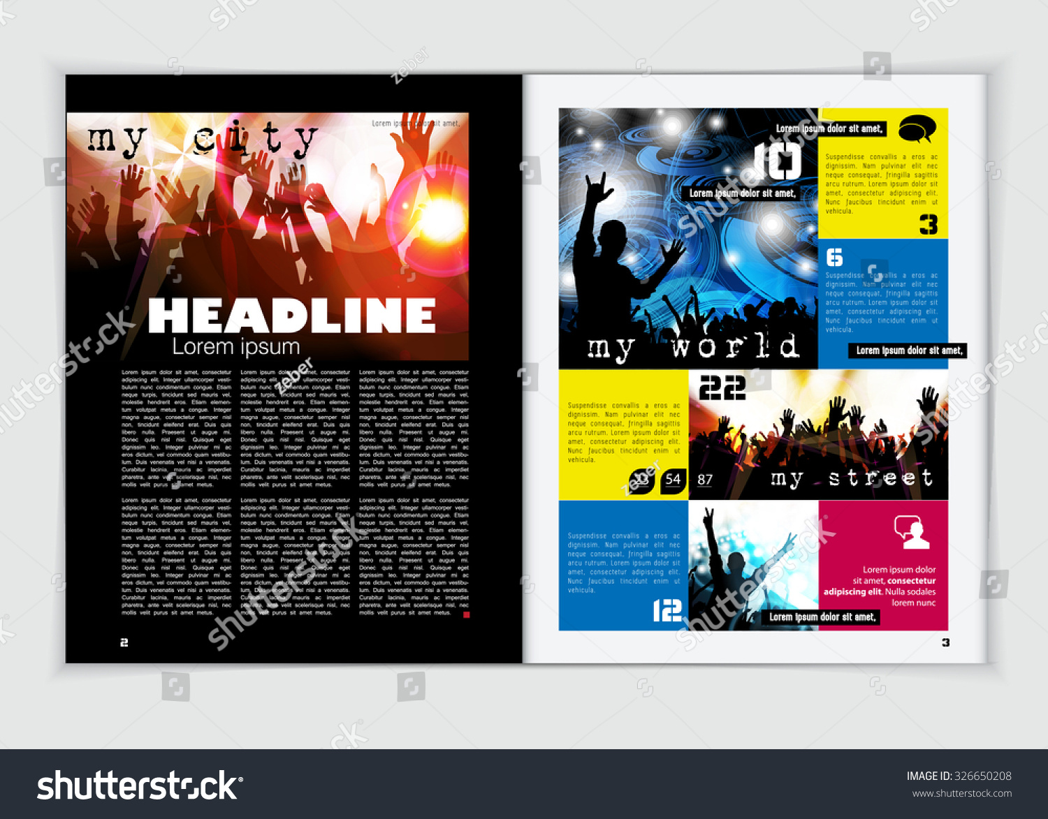 Magazine Layout Design Vector Easy Editable Stock Vector Royalty Free