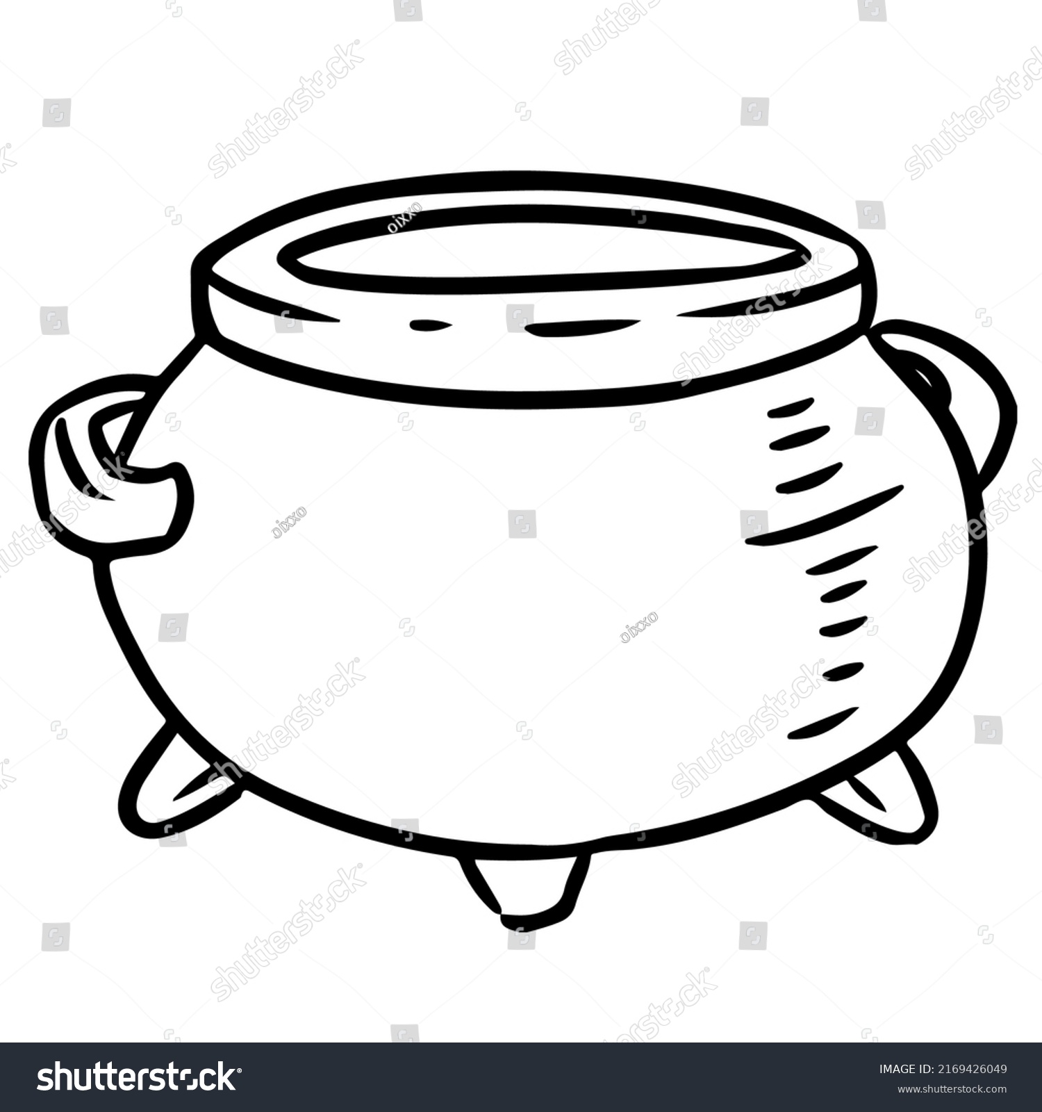 Magic Cauldron Doodle Sketch Hand Drawn Stock Vector (Royalty Free ...