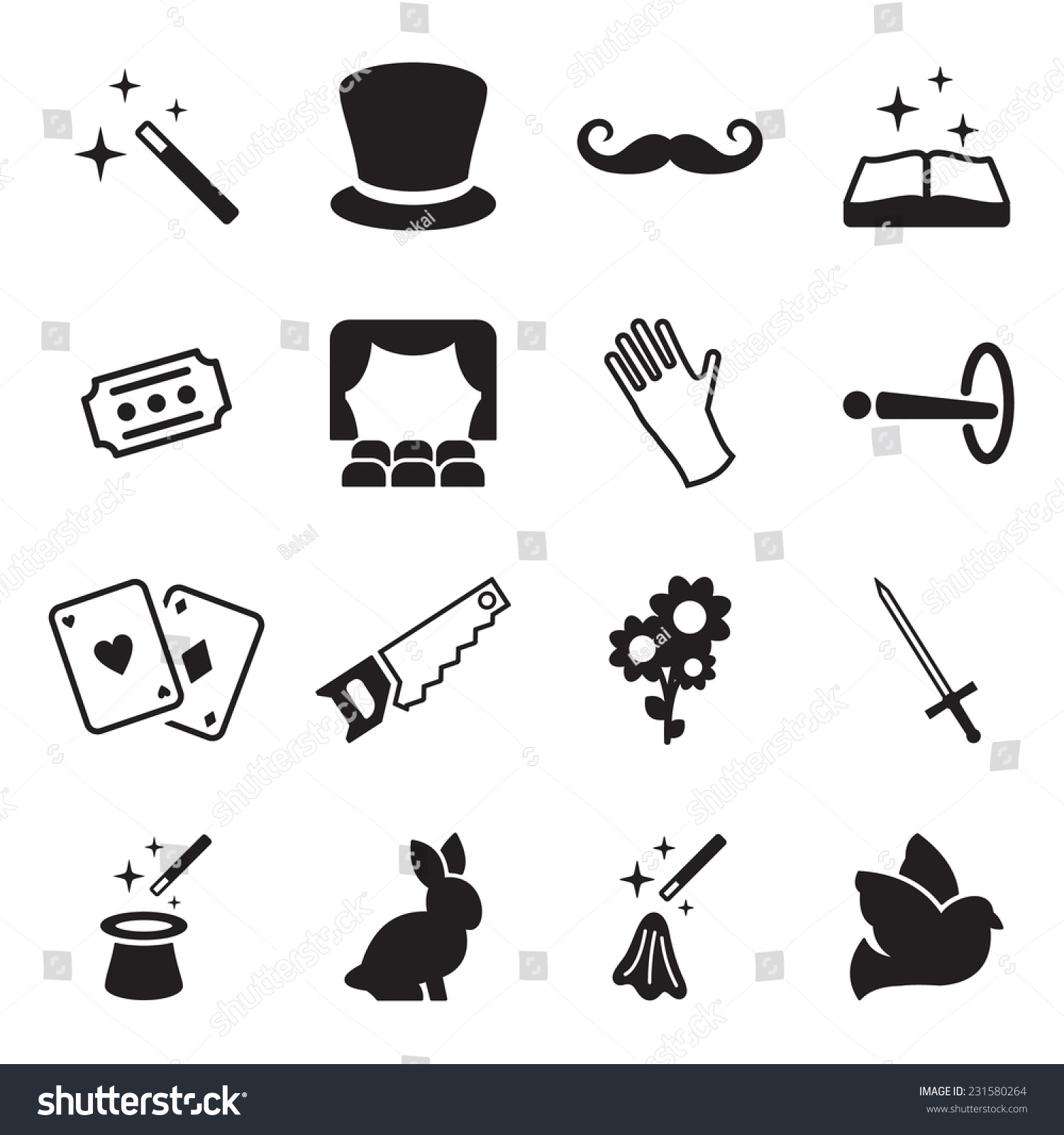 Magic Icons Stock Vector 231580264 - Shutterstock