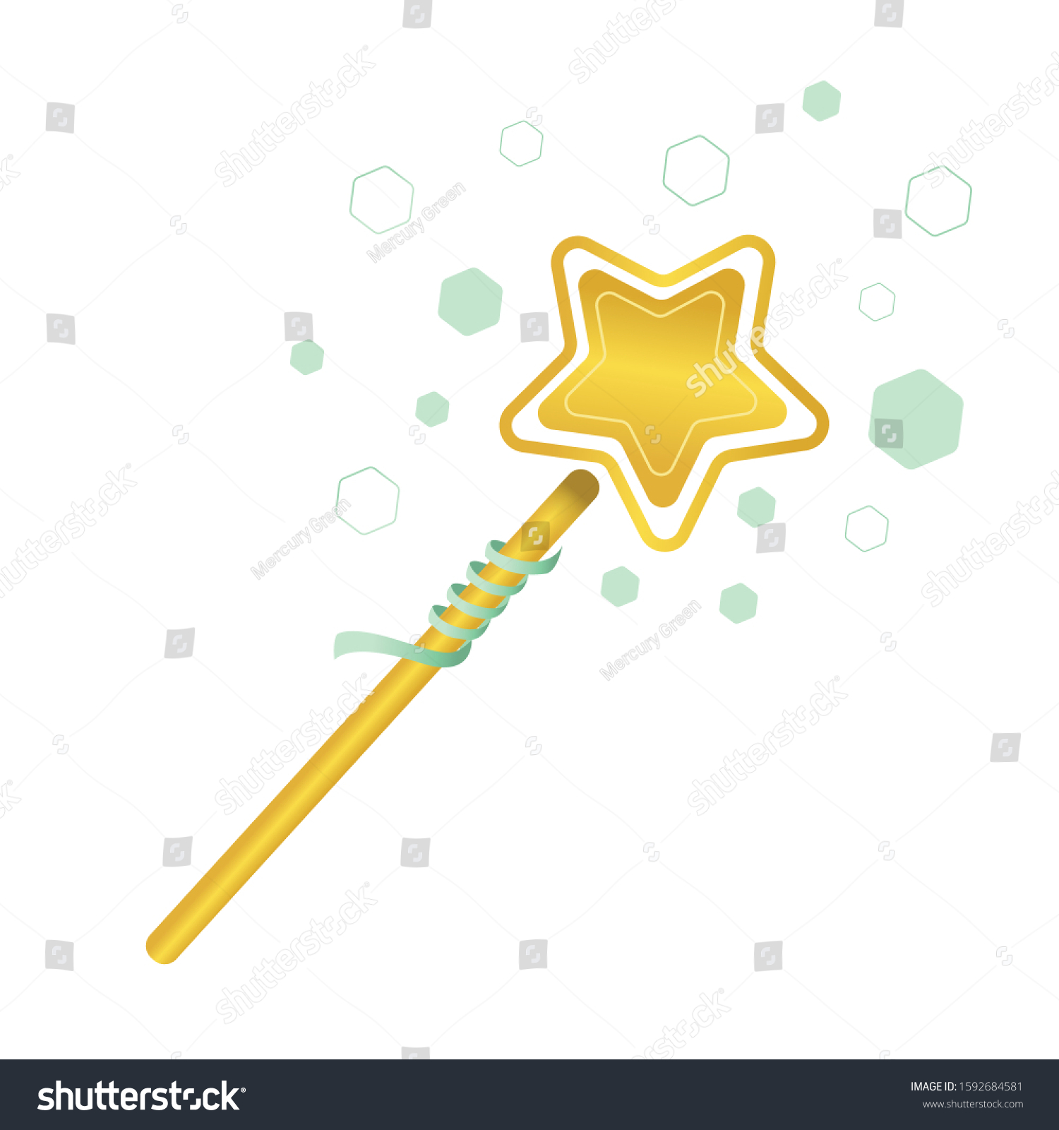 Magic Wand Magical Rainbow Sparkle Trail Stock Vector Royalty Free