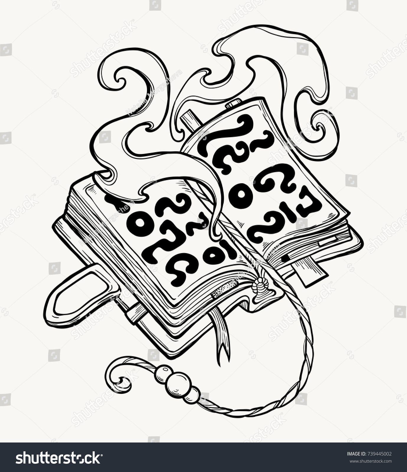 magical open book vector illustration coloring stock vector magical open book vector illustration coloring stock vector