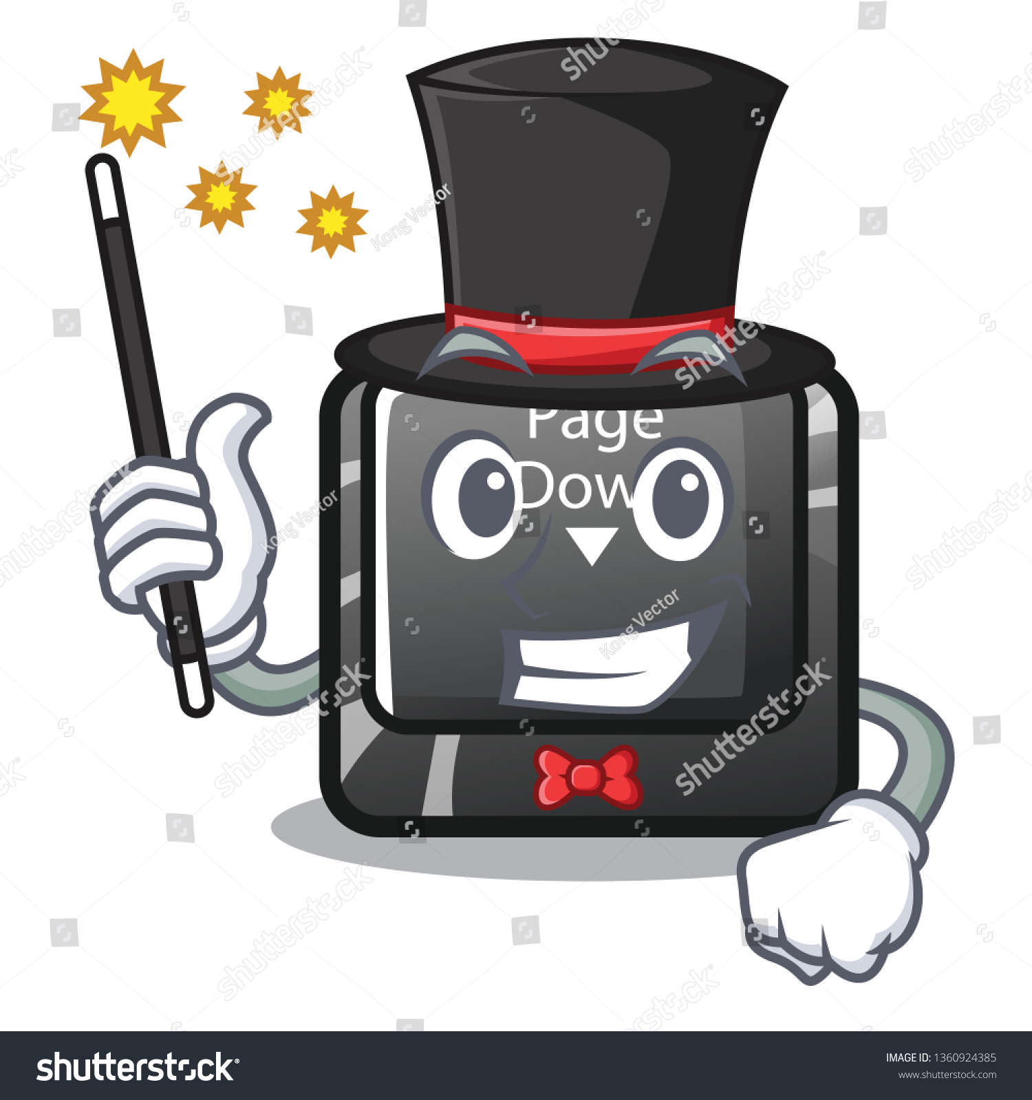 Magician Button Page Down Installed On Stock Vector (Royalty Free ...